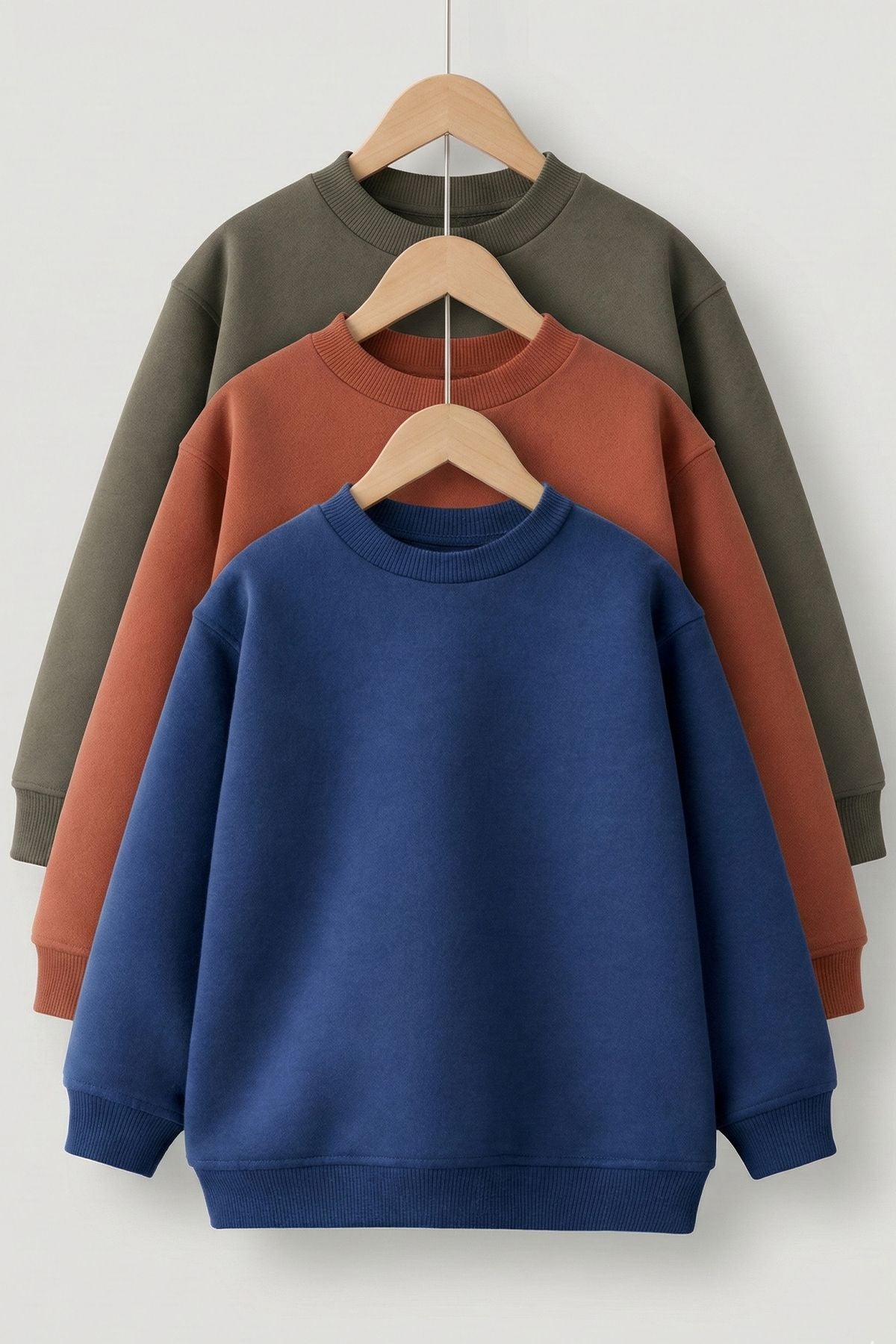 3'Lü Basic Şardonlu Çocuk Sweatshirt
