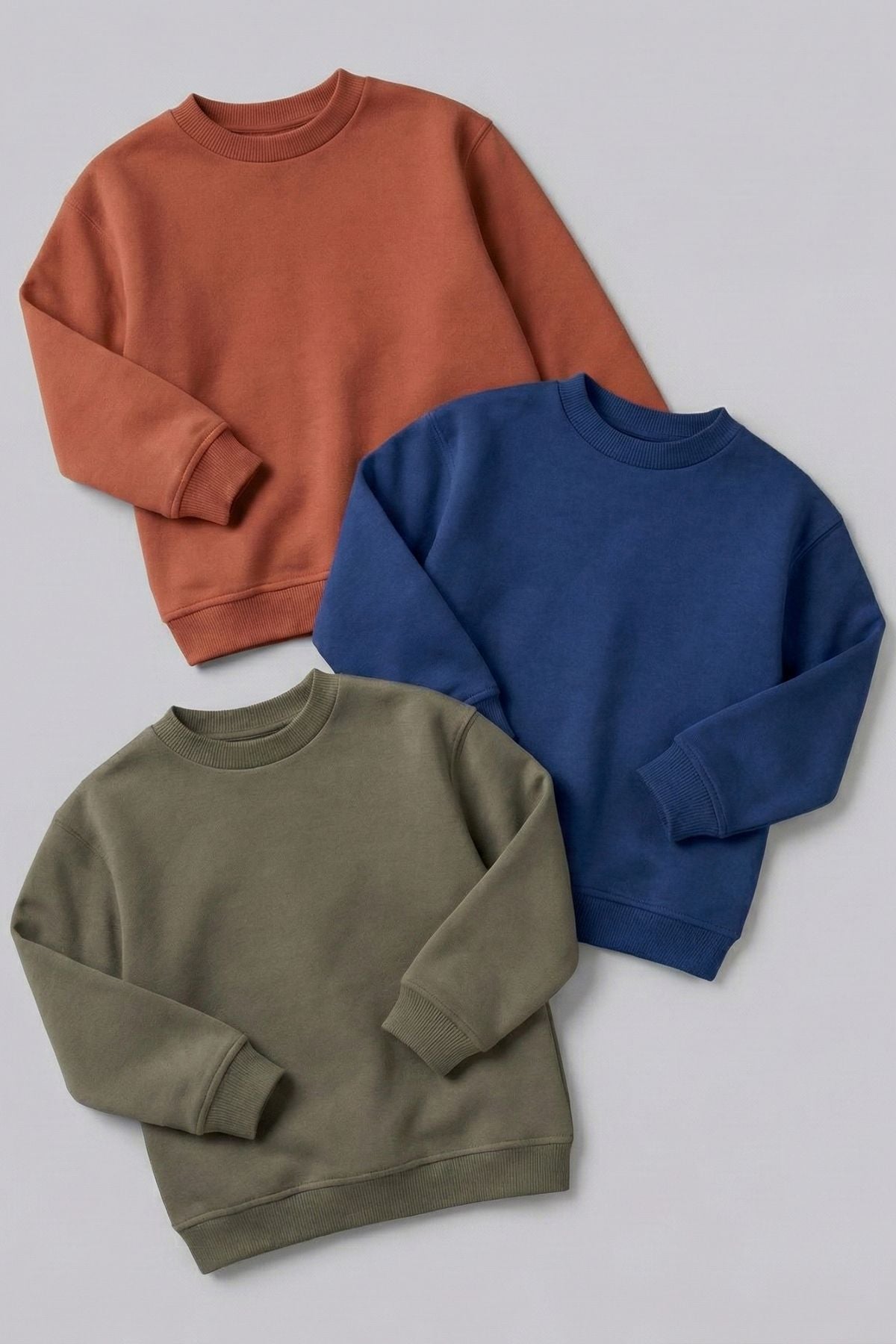 3'Lü Basic Şardonlu Çocuk Sweatshirt