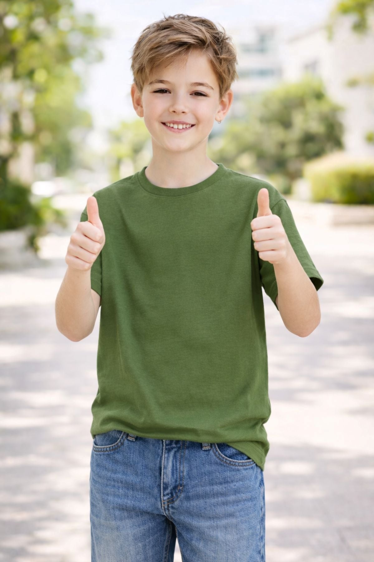 Unisex Basic Kısa Kollu Çocuk T-Shirt