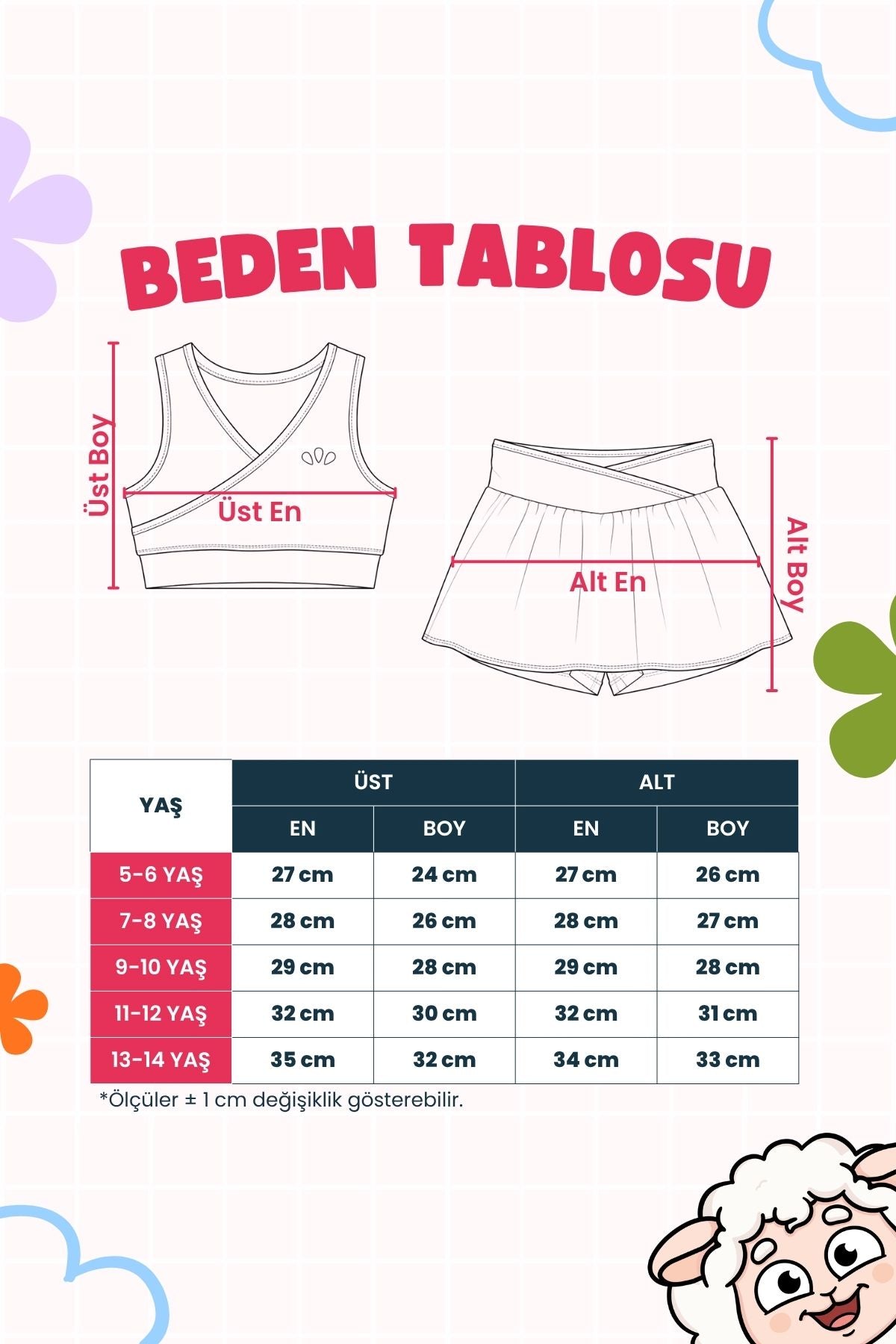 Kız Çocuk Sportif Siyah Renk Biyeli Crop Şort Etek Alt Üst Takım