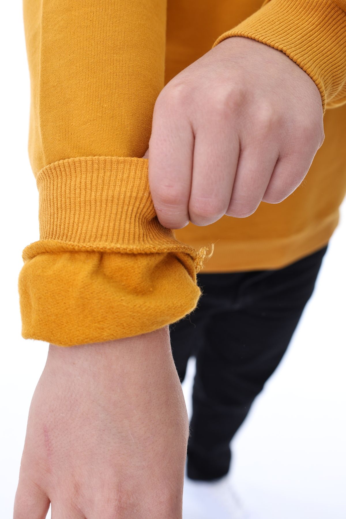 Basic Bisiklet Yaka Şardonlu Çocuk Sweatshirt 3-12 Yaş