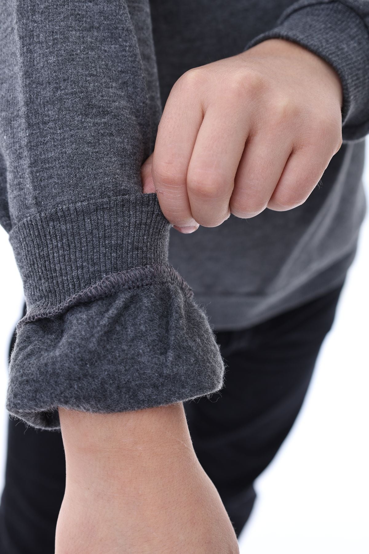 Basic Bisiklet Yaka Şardonlu Çocuk Sweatshirt 3-12 Yaş