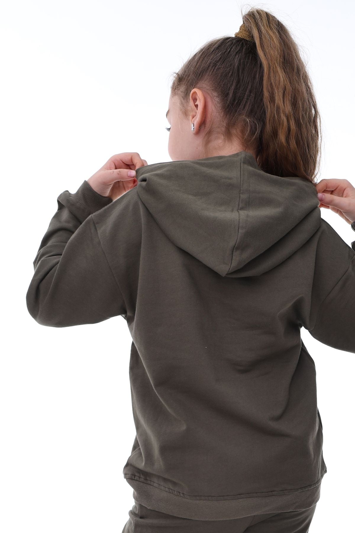 Basic Kapüşonlu Şardonlu Kanguru Cep Detaylı Çocuk Sweatshirt 3-12 Yaş