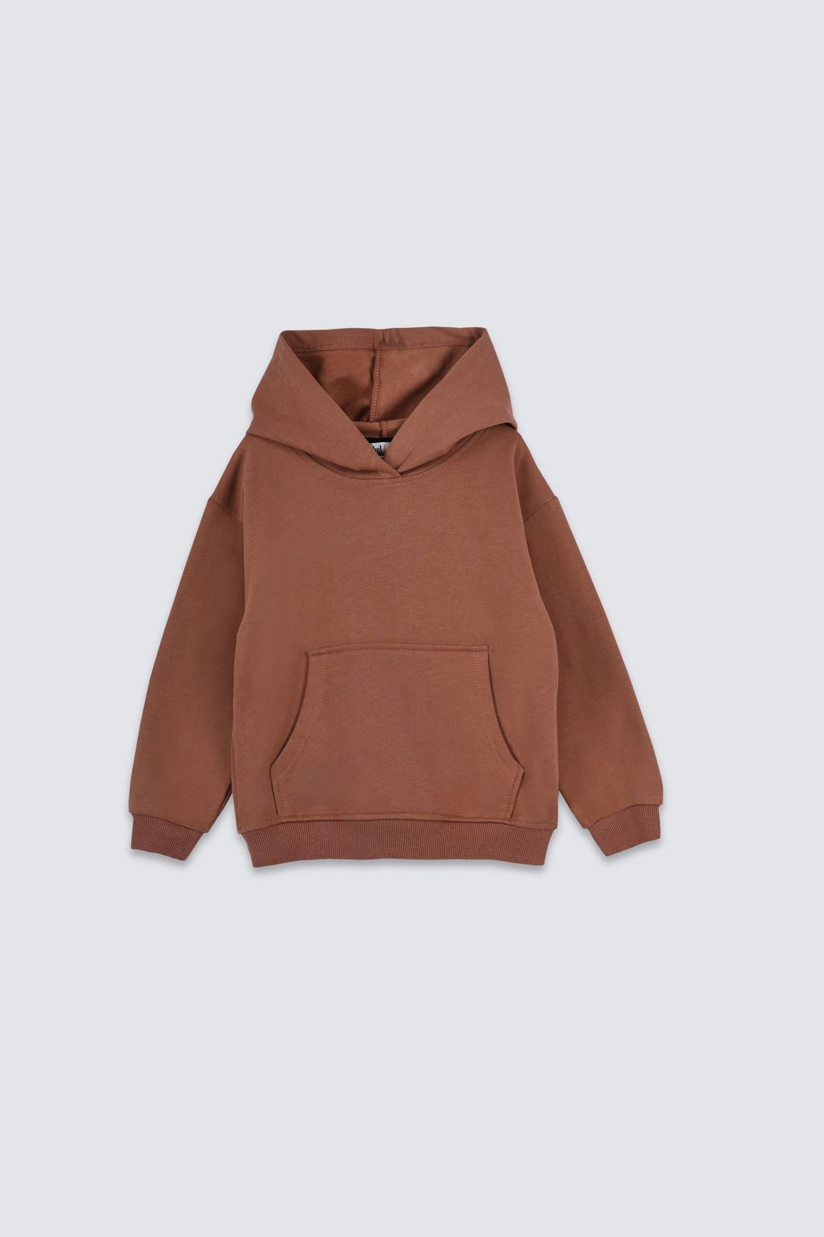 Basic Kapüşonlu Şardonlu Kanguru Cep Detaylı Çocuk Sweatshirt 3-12 Yaş