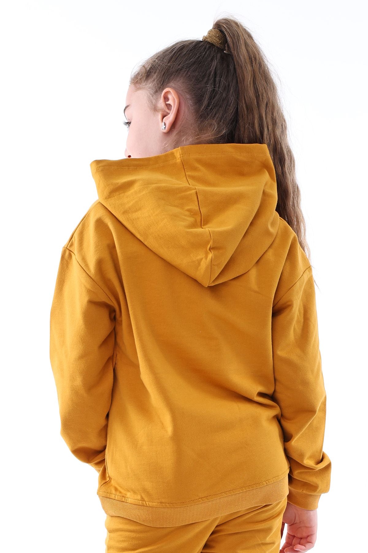 Basic Kapüşonlu Şardonlu Kanguru Cep Detaylı Çocuk Sweatshirt 3-12 Yaş