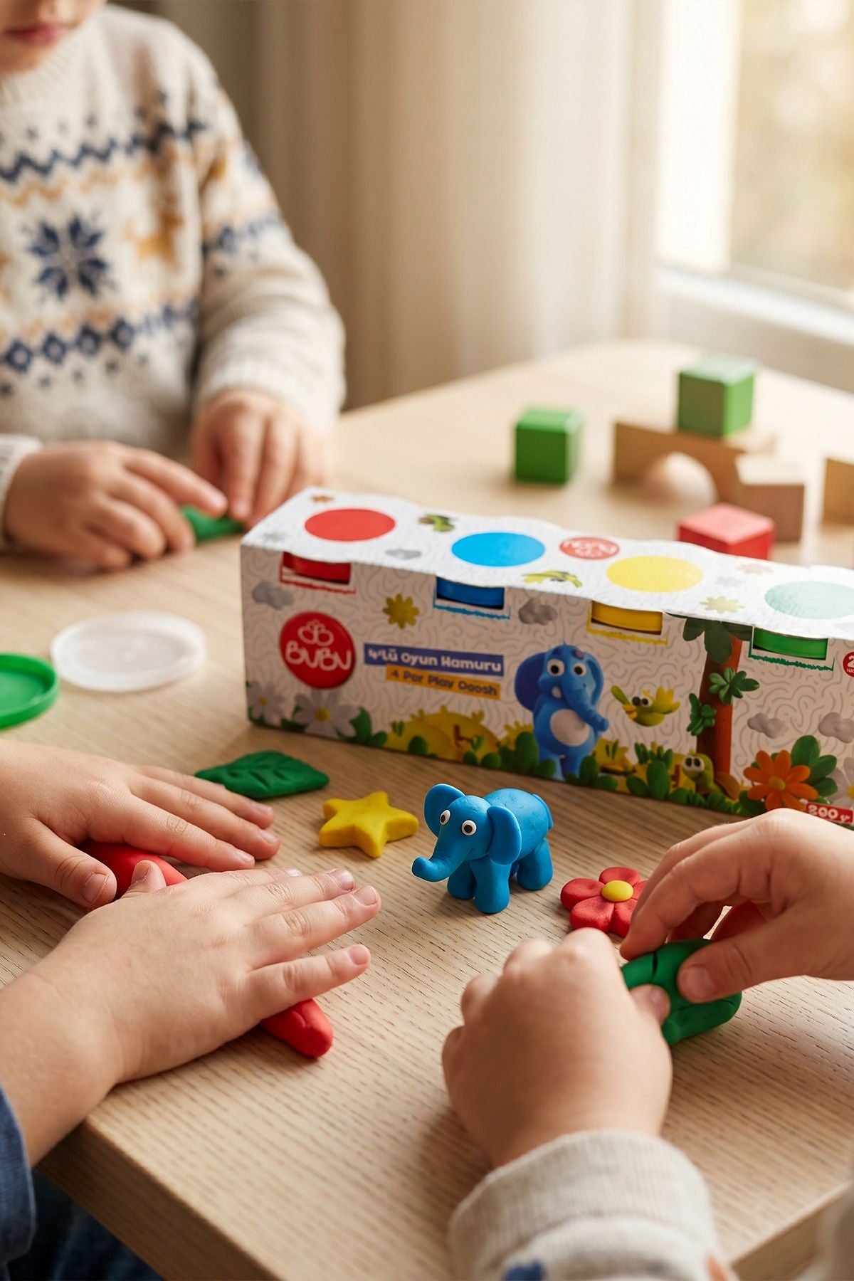 Bubu 4'Lü Oyun Hamuru - 4 Pcs Play Dough