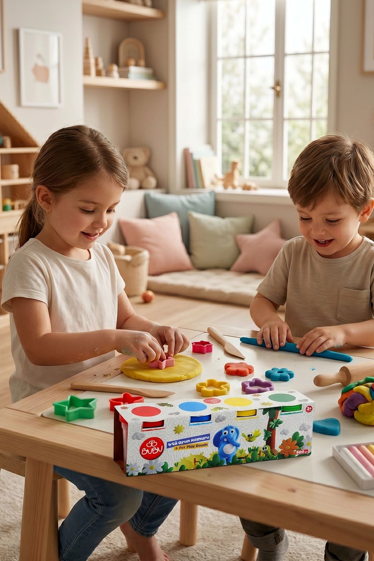 Bubu 4'Lü Oyun Hamuru - 4 Pcs Play Dough