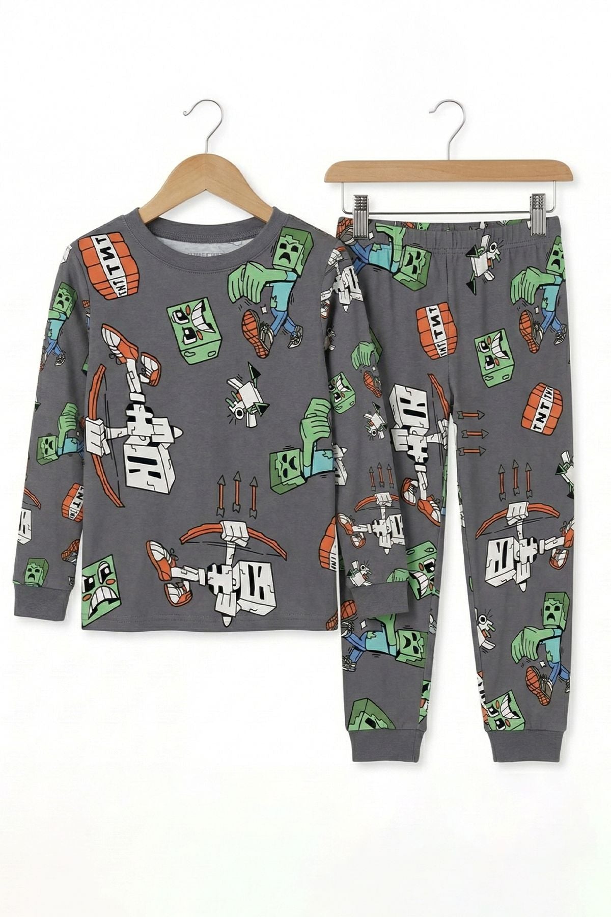 Computer Game Desenli Erkek Çocuk Pijama Takımı