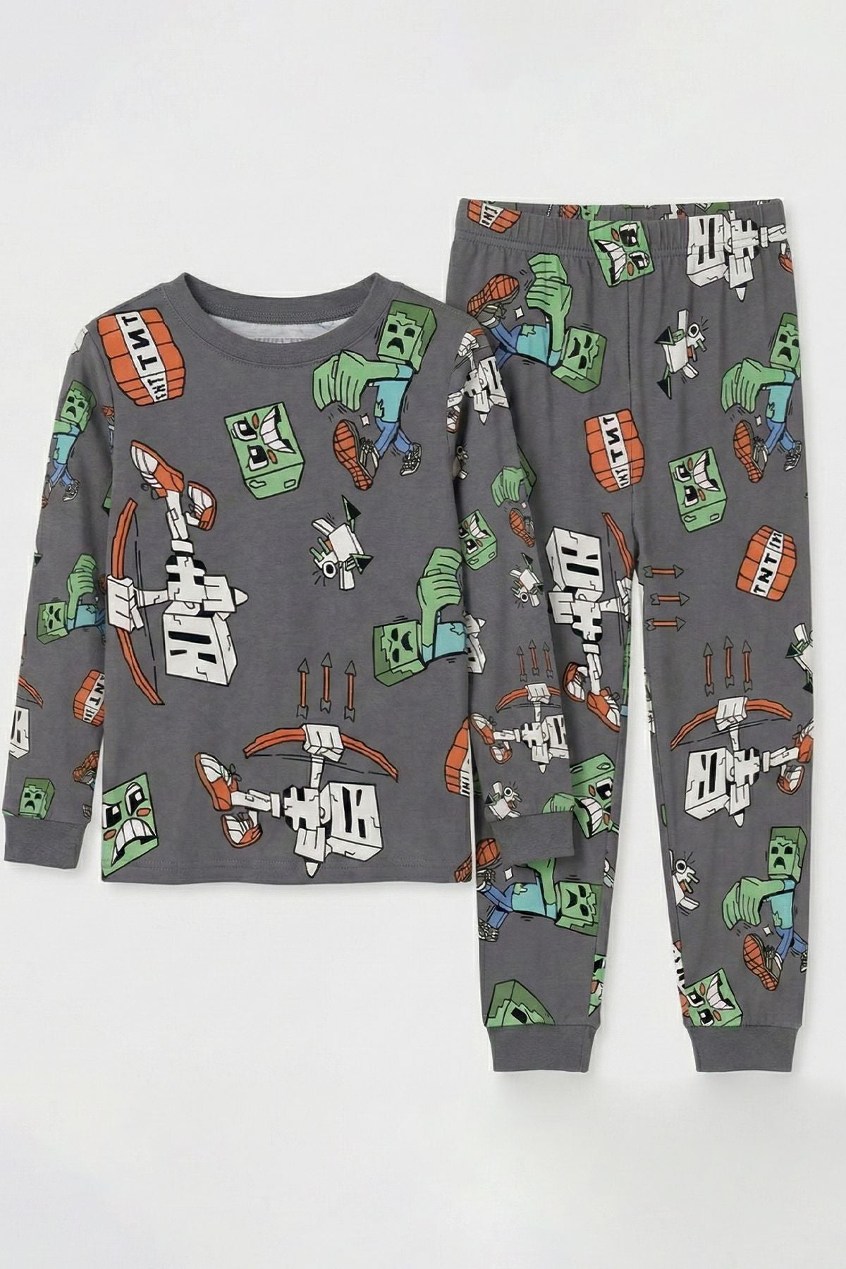 Computer Game Desenli Erkek Çocuk Pijama Takımı