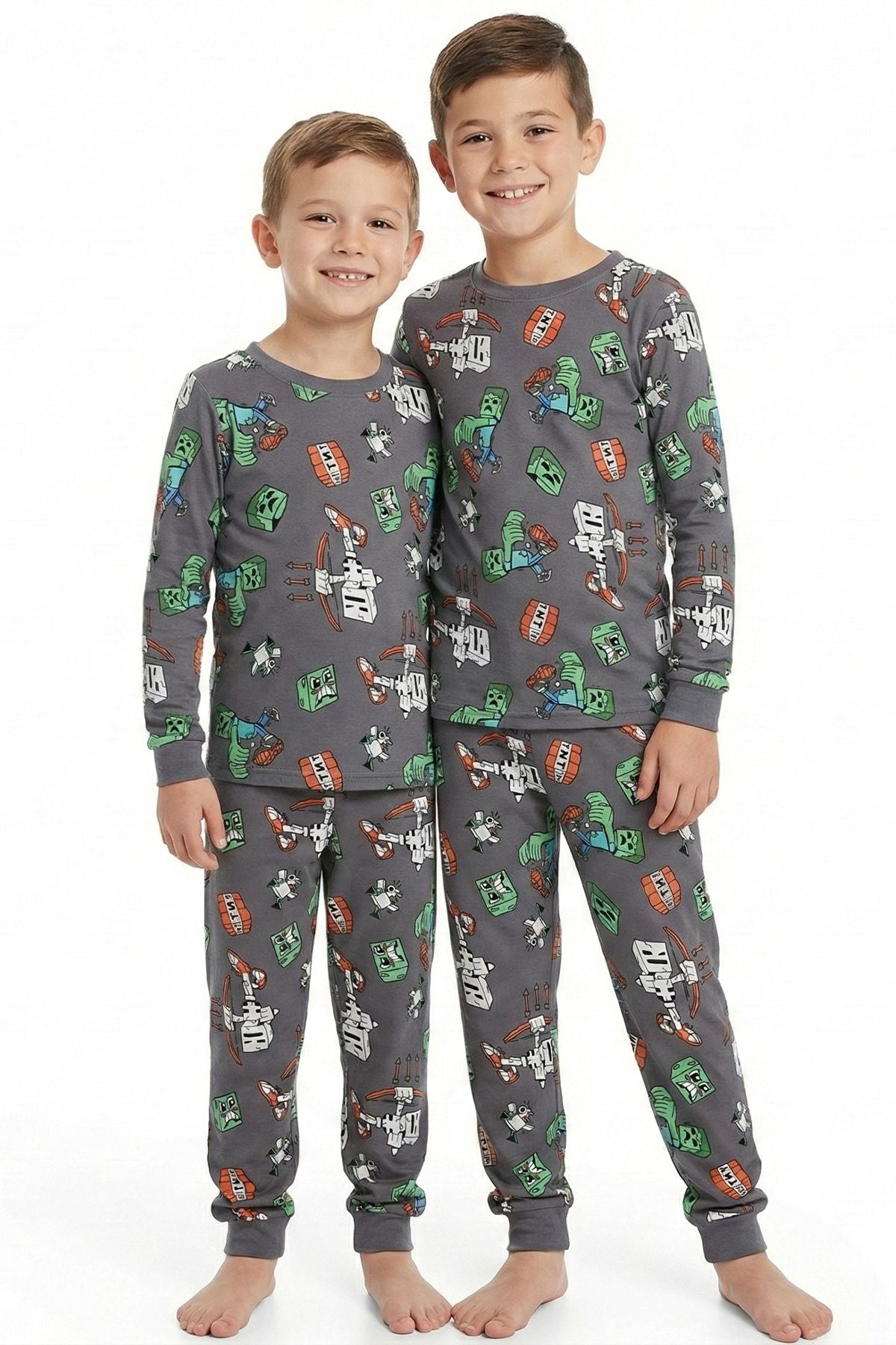 Computer Game Desenli Erkek Çocuk Pijama Takımı