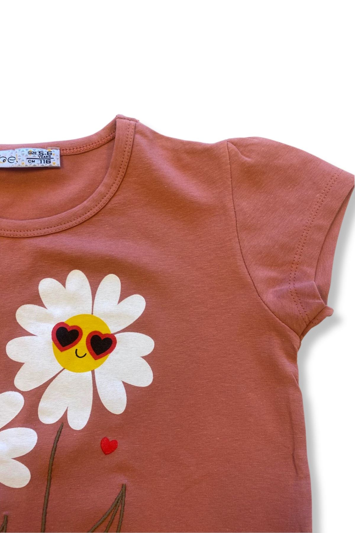 Cute My Sister İs My Bestie Baskılı Papatya T-Shirt