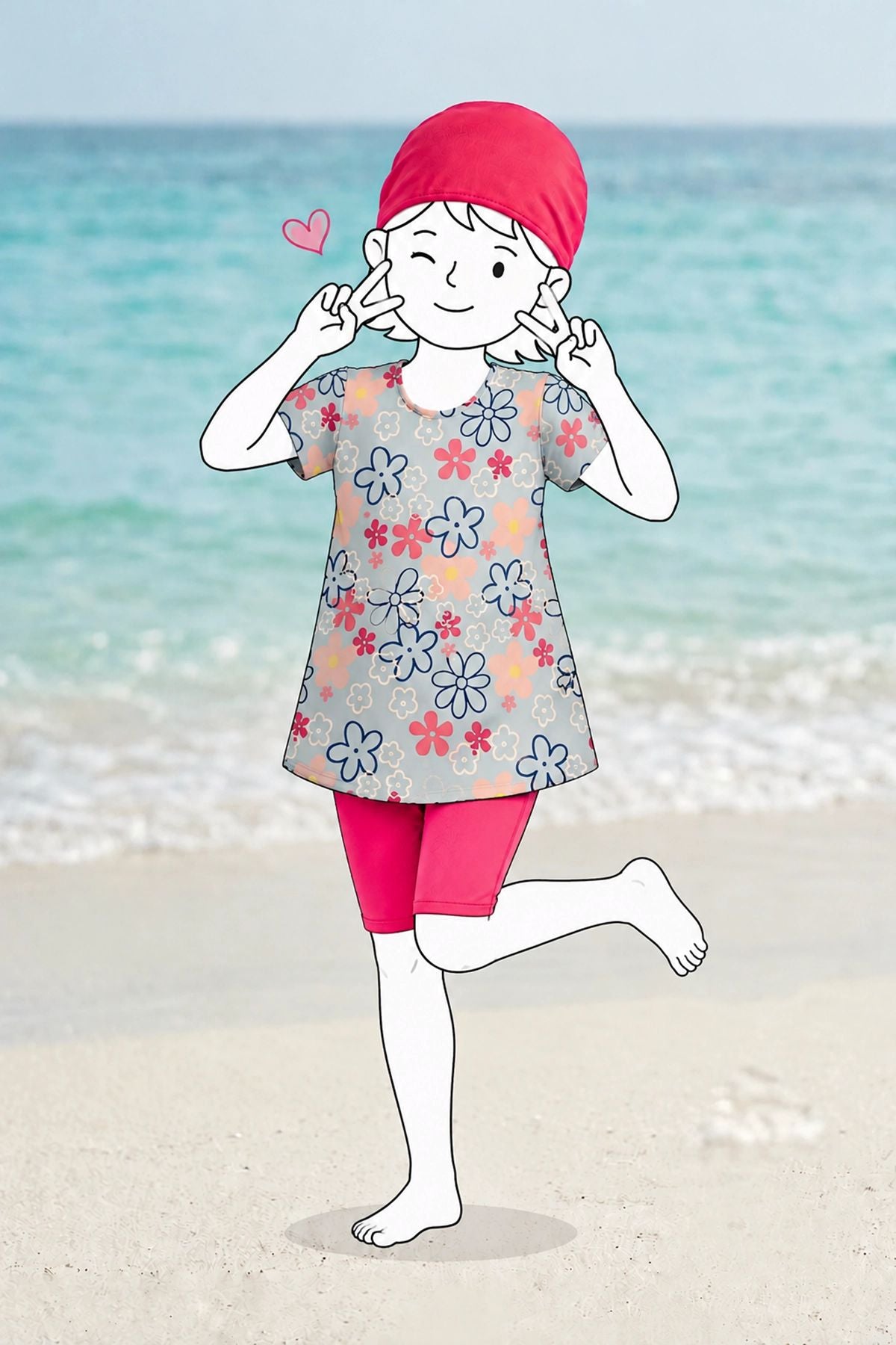 Daisy Bloom Kız Çocuk Mayo Takımı