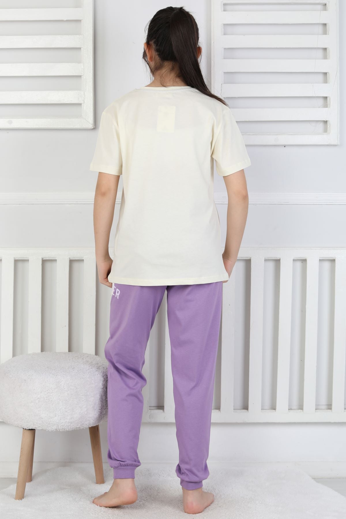 Dreamer Kalp Baskılı Kız Çocuk Pijama Takımı