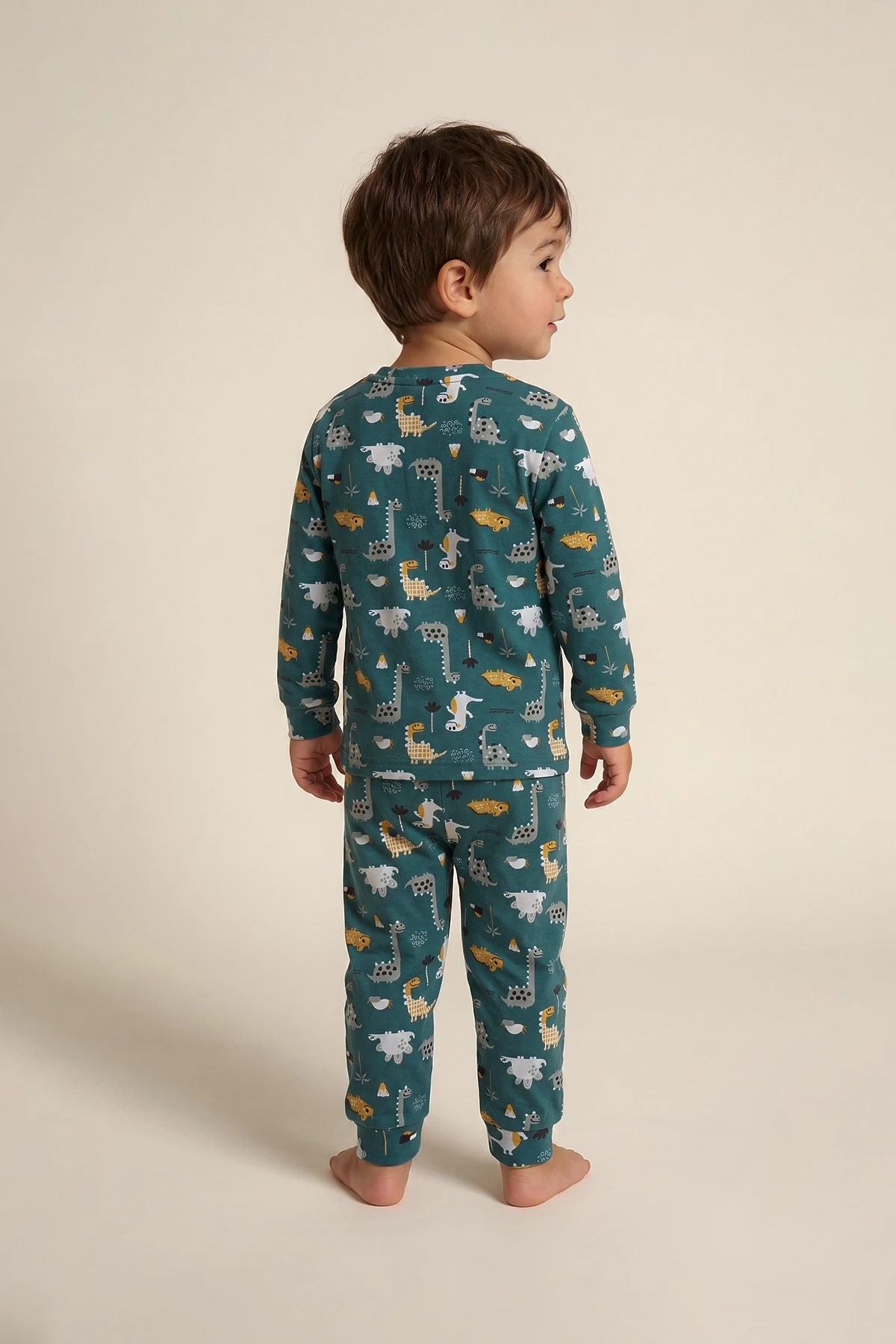 Erkek Çocuk %100 Pamuk Süprem Kumaş Uzun Kollu Mevsimlik Pijama Takımı