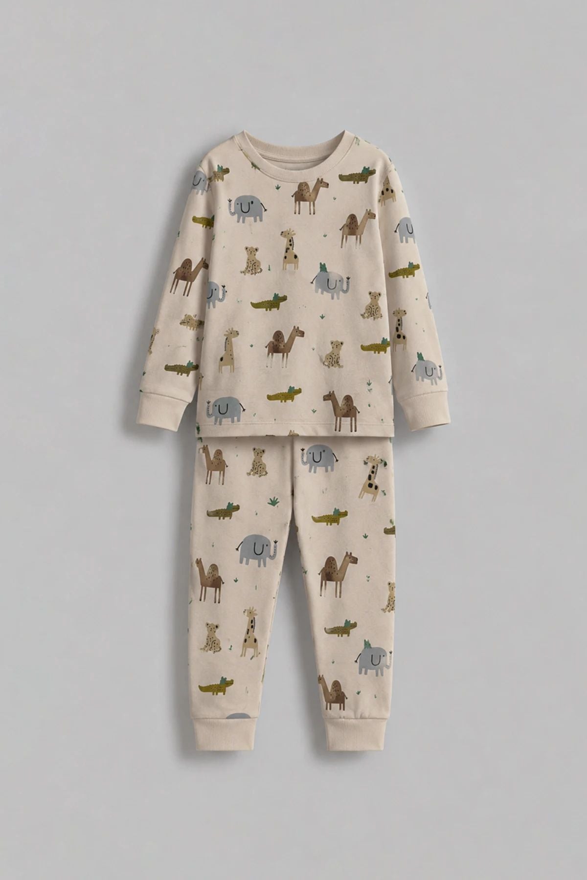 Erkek Çocuk %100 Pamuk Süprem Kumaş Uzun Kollu Mevsimlik Pijama Takımı