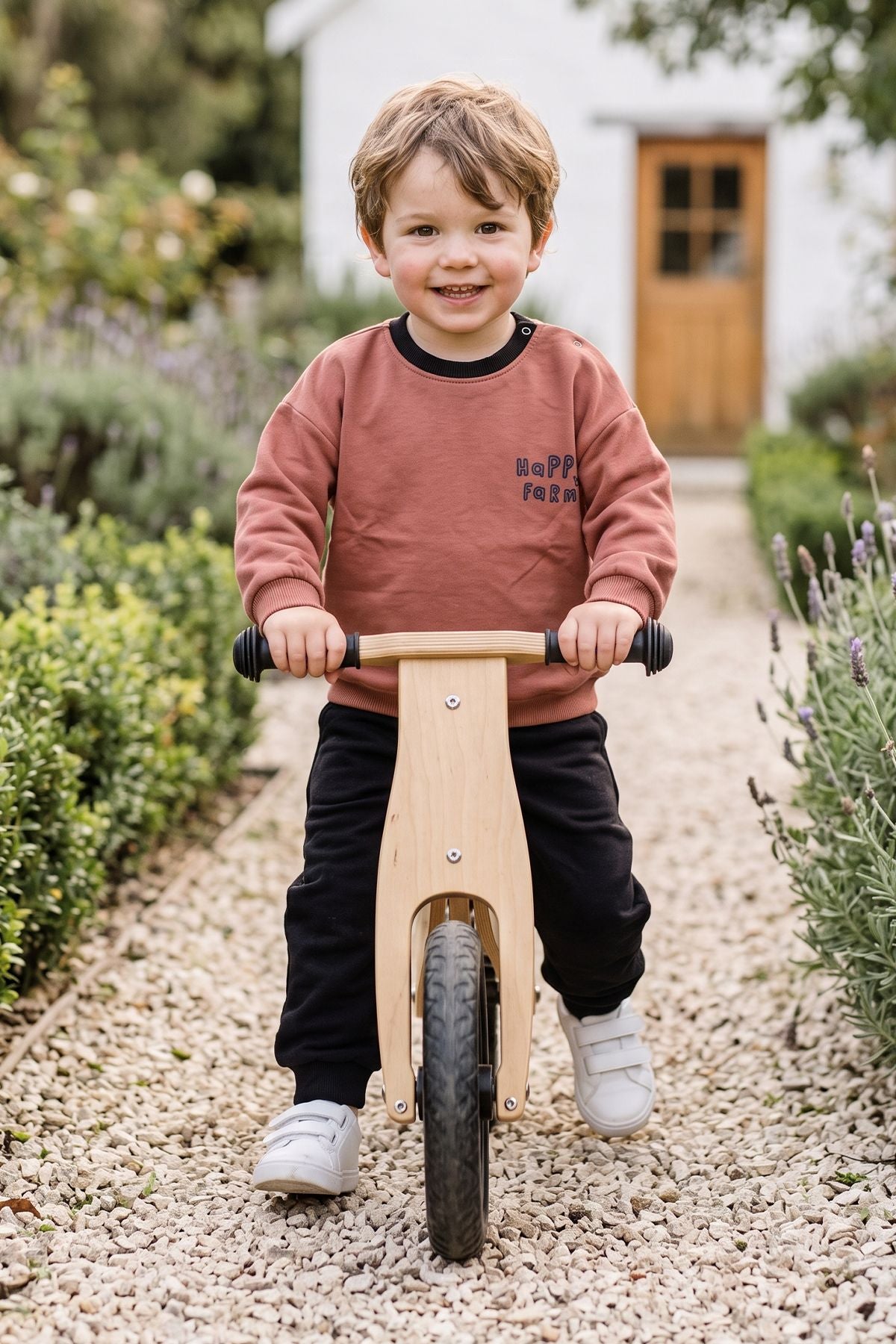 Happy Farm Baskılı Erkek Bebek Sweatshirt Eşofman Alt Üst Takım