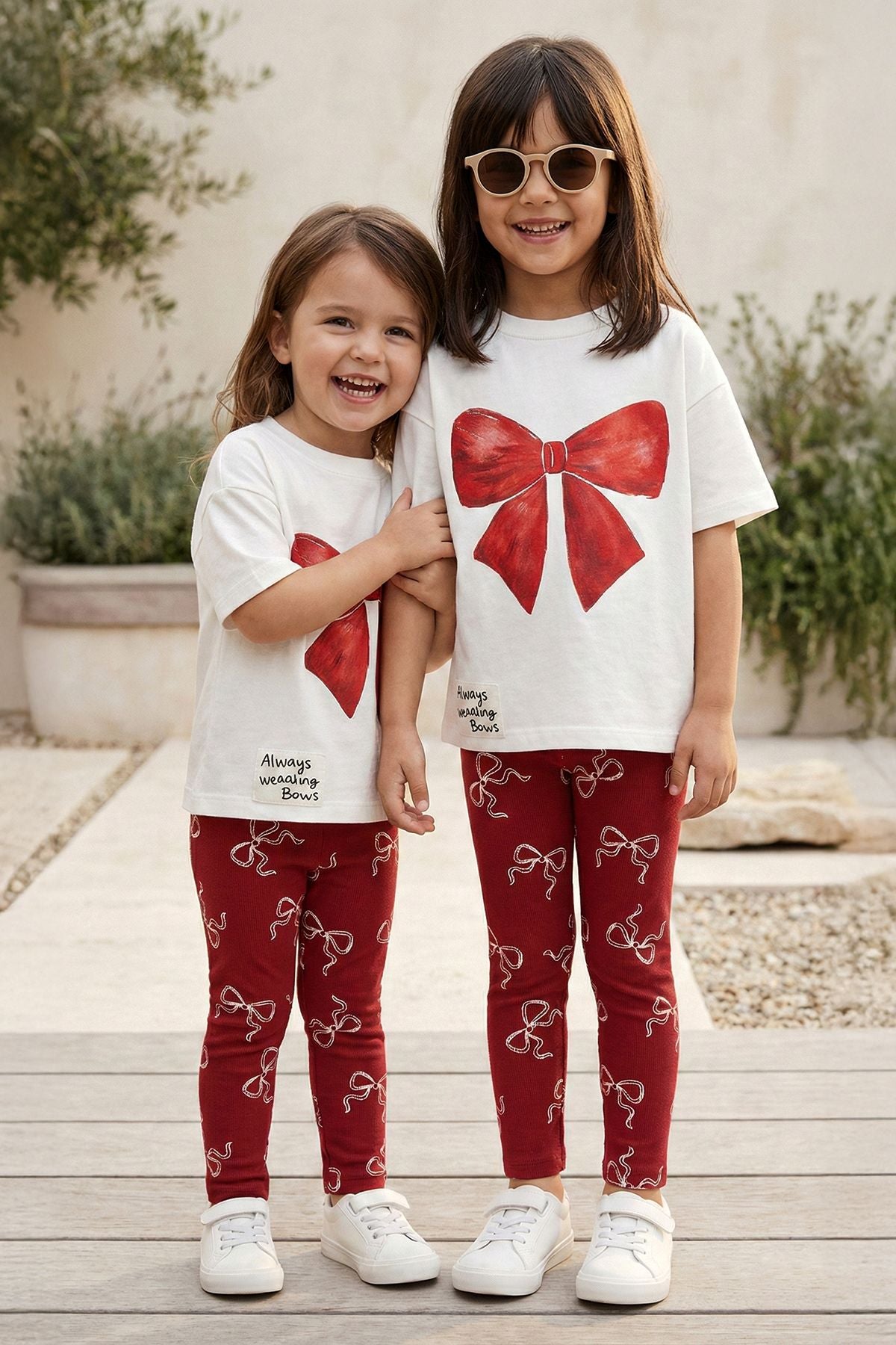 Fiyon Baskılı Kız Çocuk Tayt Takım – Fiyonk Desenli Şık Tasarım