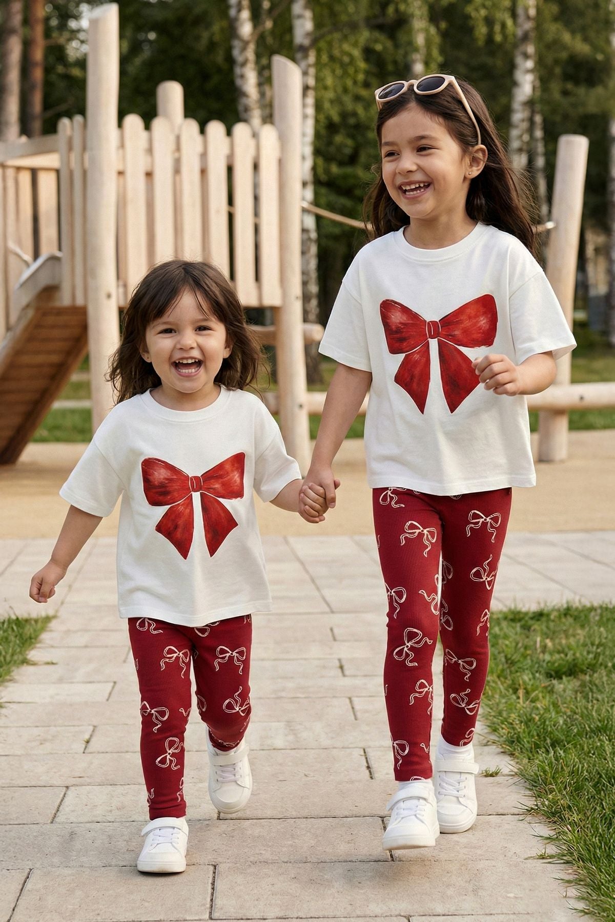 Fiyon Baskılı Kız Çocuk Tayt Takım – Fiyonk Desenli Şık Tasarım