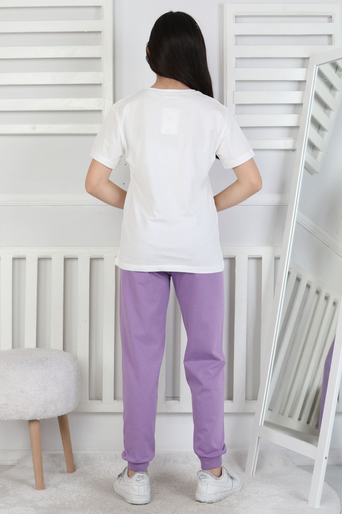 Friends are Forewer Yazılı Kısa Kollu Kız Çocuk Pijama Takımı