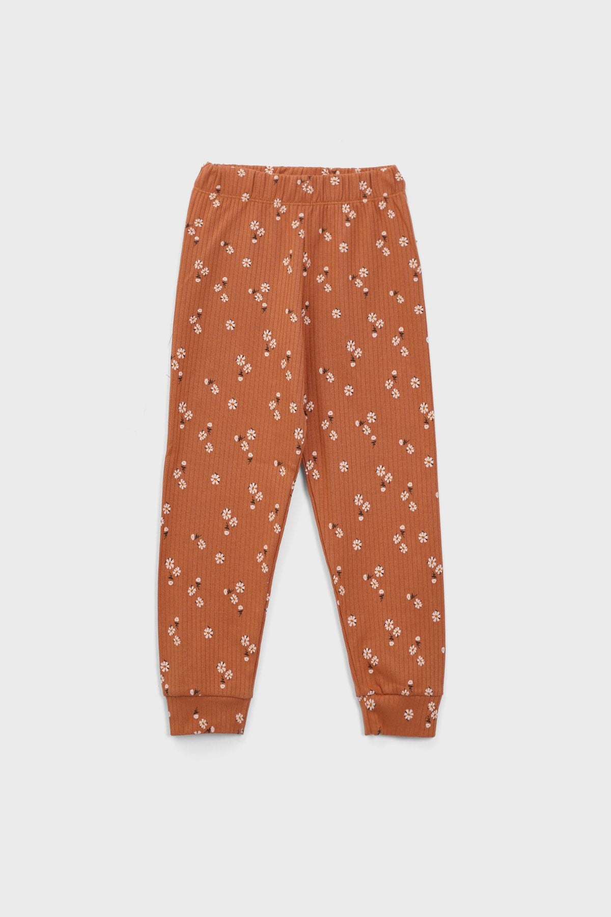 Kalp Desenli %100 Pamuk Kız Çocuk Pijama Takımı