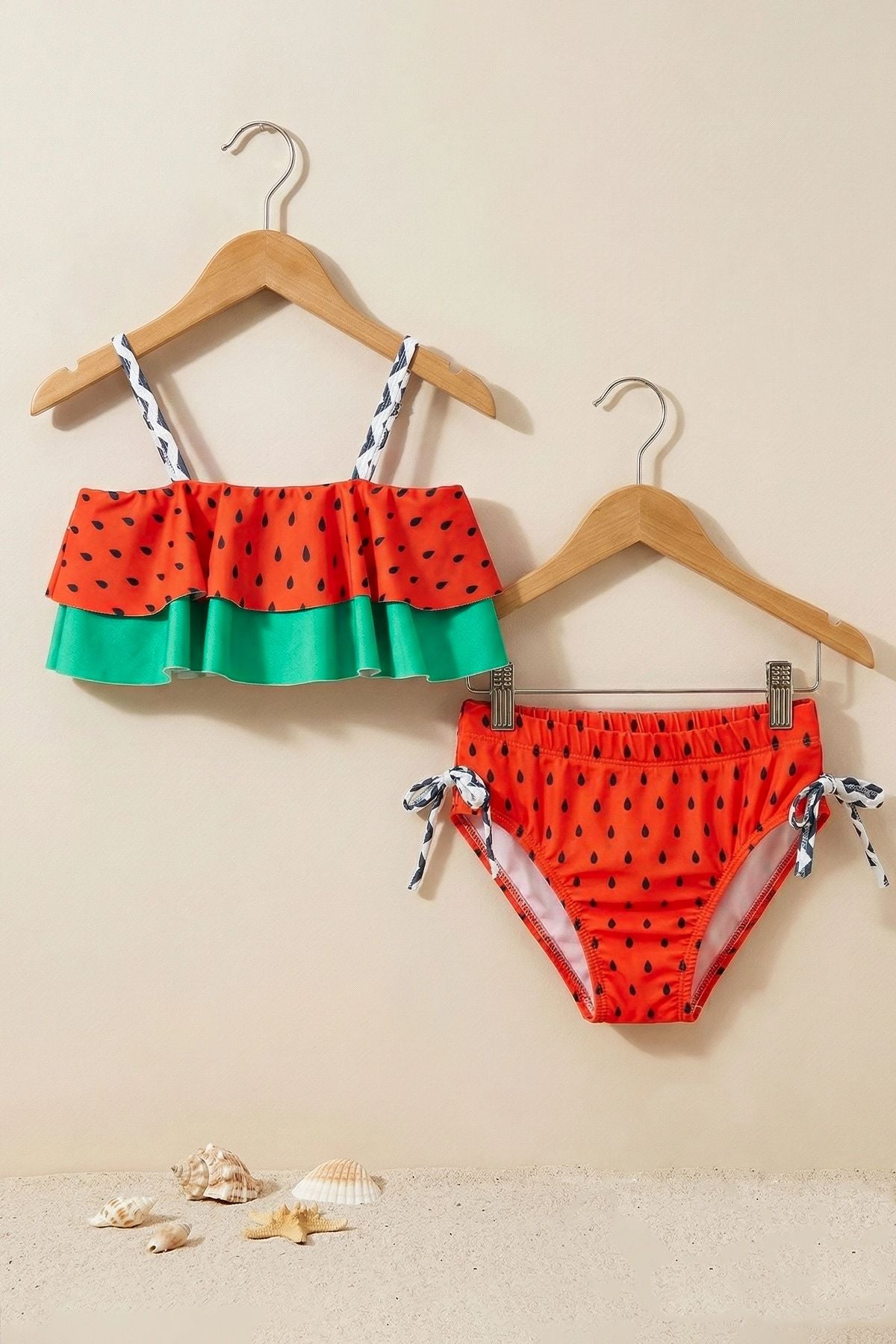 Karpuz Desenli kız Çocuk Mayo-Bikini Takımı