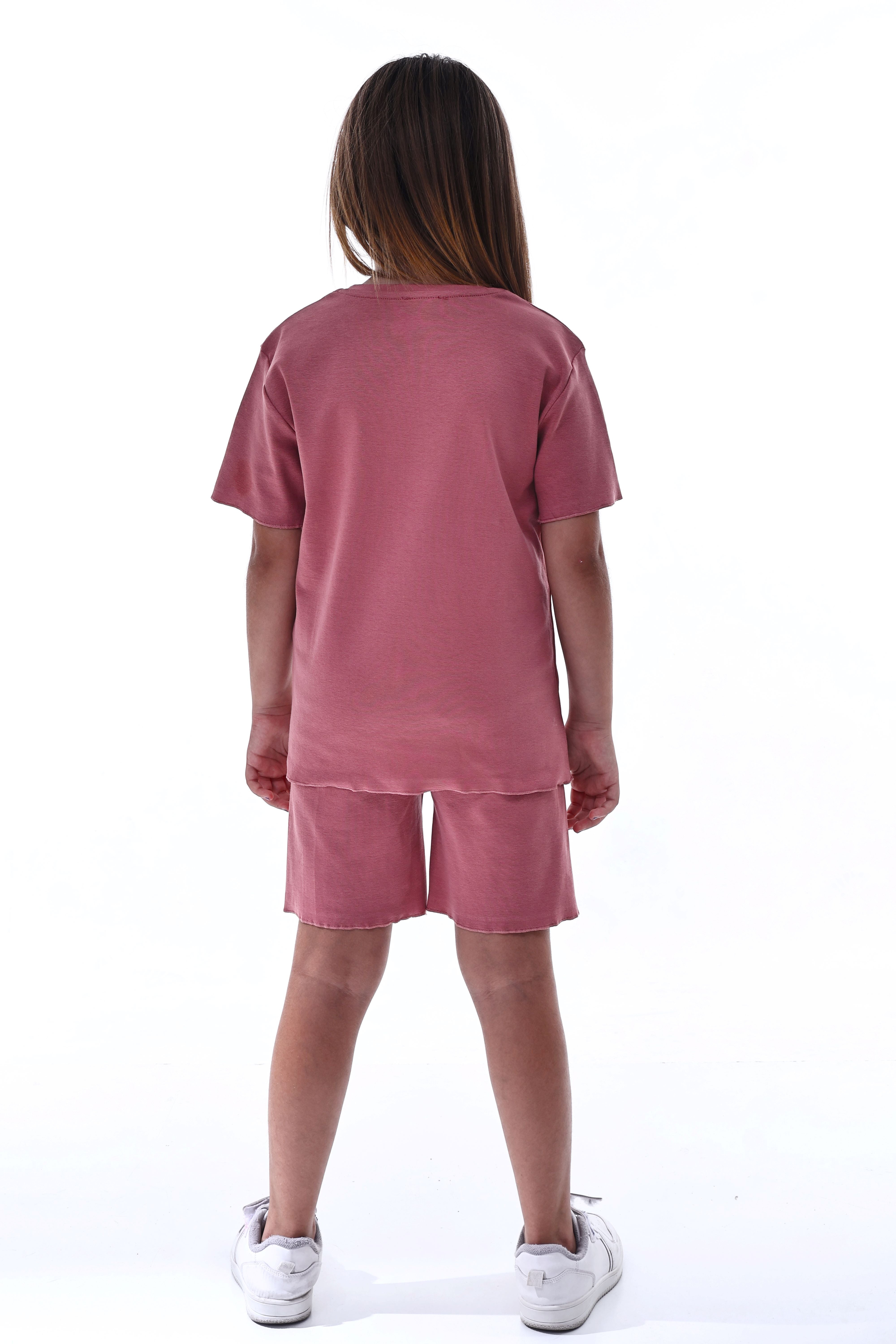 Ribana Beybi Overlok Detaylı Kuromi Nakışlı Alt-Üst Takım