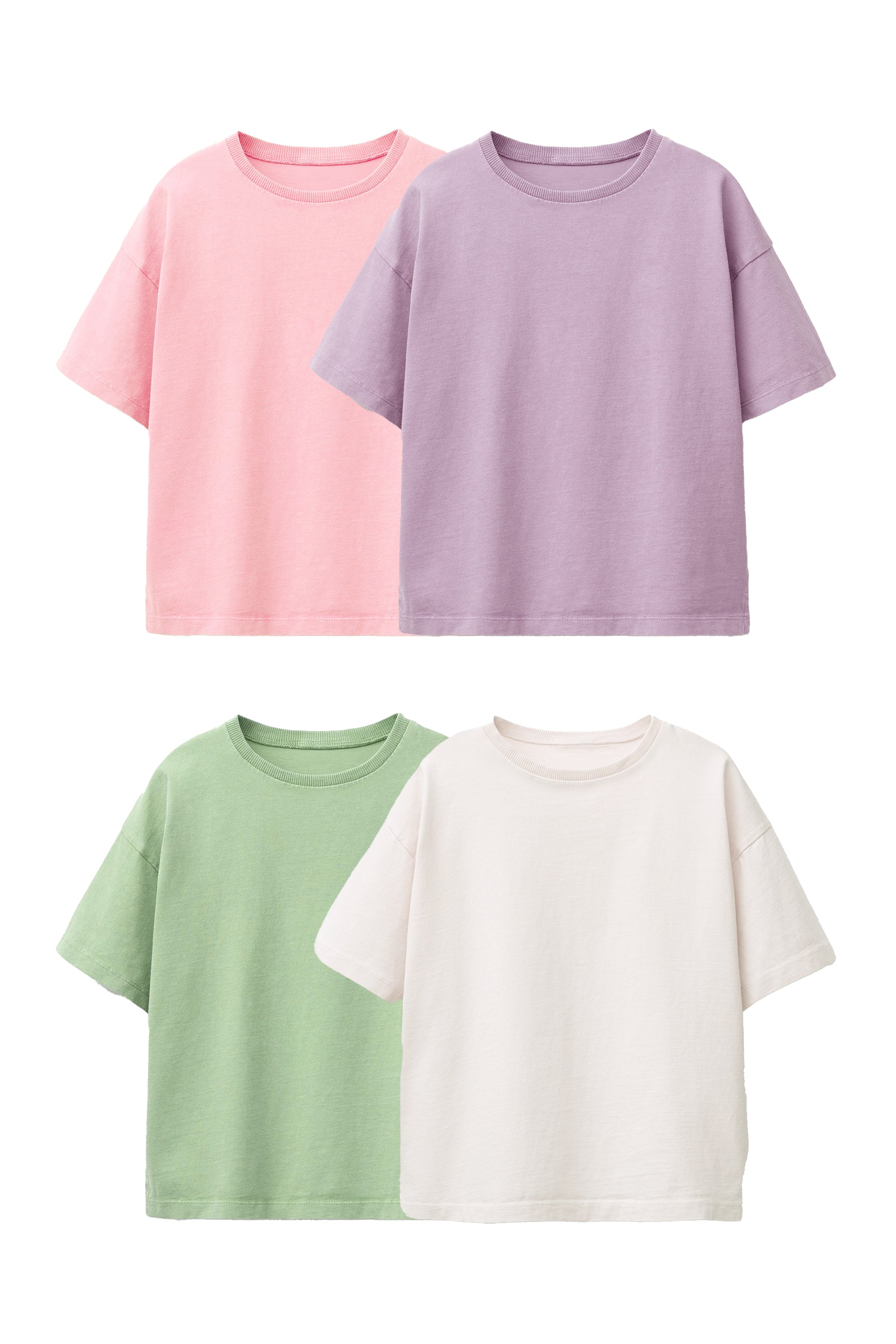 Kız Çocu Basıc 4'lü T-Shirt