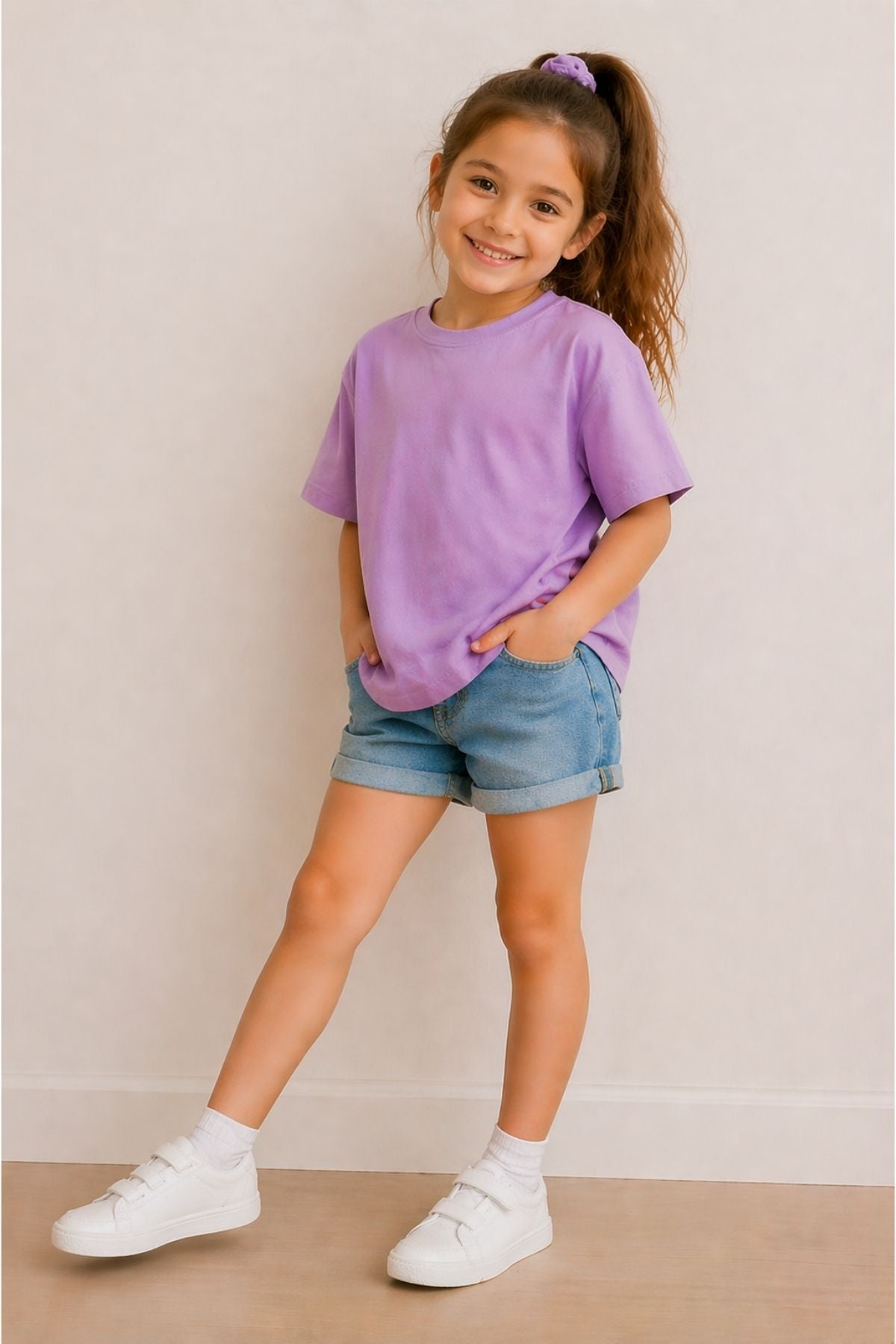 Kız Çocuk Basic kısa Kollu T-Shirt