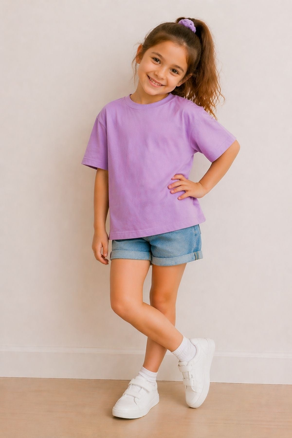 Kız Çocuk Basic kısa Kollu T-Shirt