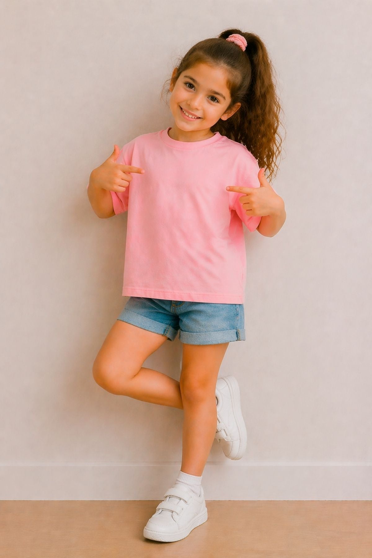 Kız Çocuk Basic kısa Kollu T-Shirt