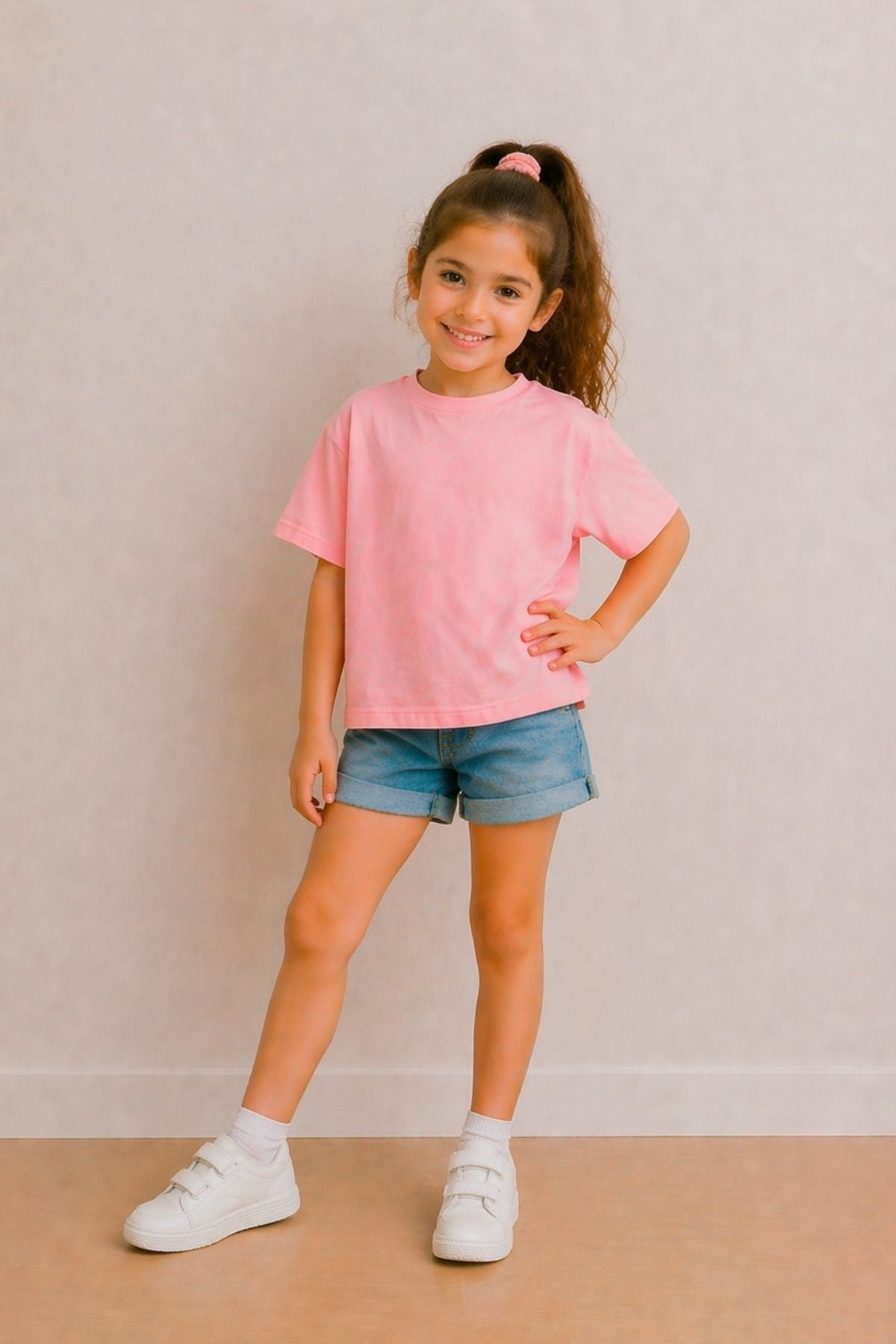 Kız Çocuk Basic kısa Kollu T-Shirt