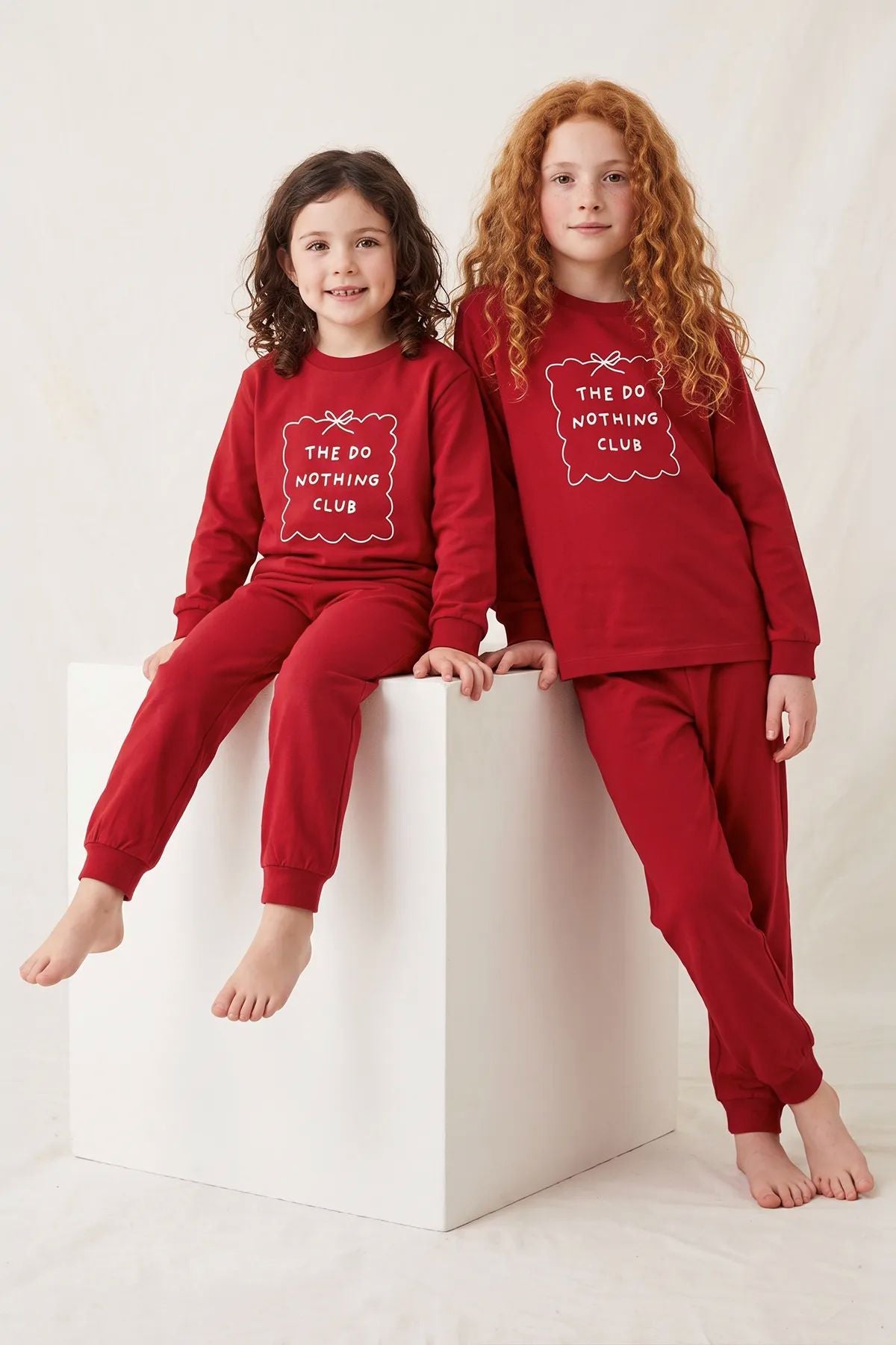 Kız Çocuk The Do Nothing Club Baskılı Uzun Kollu Pijama Takımı