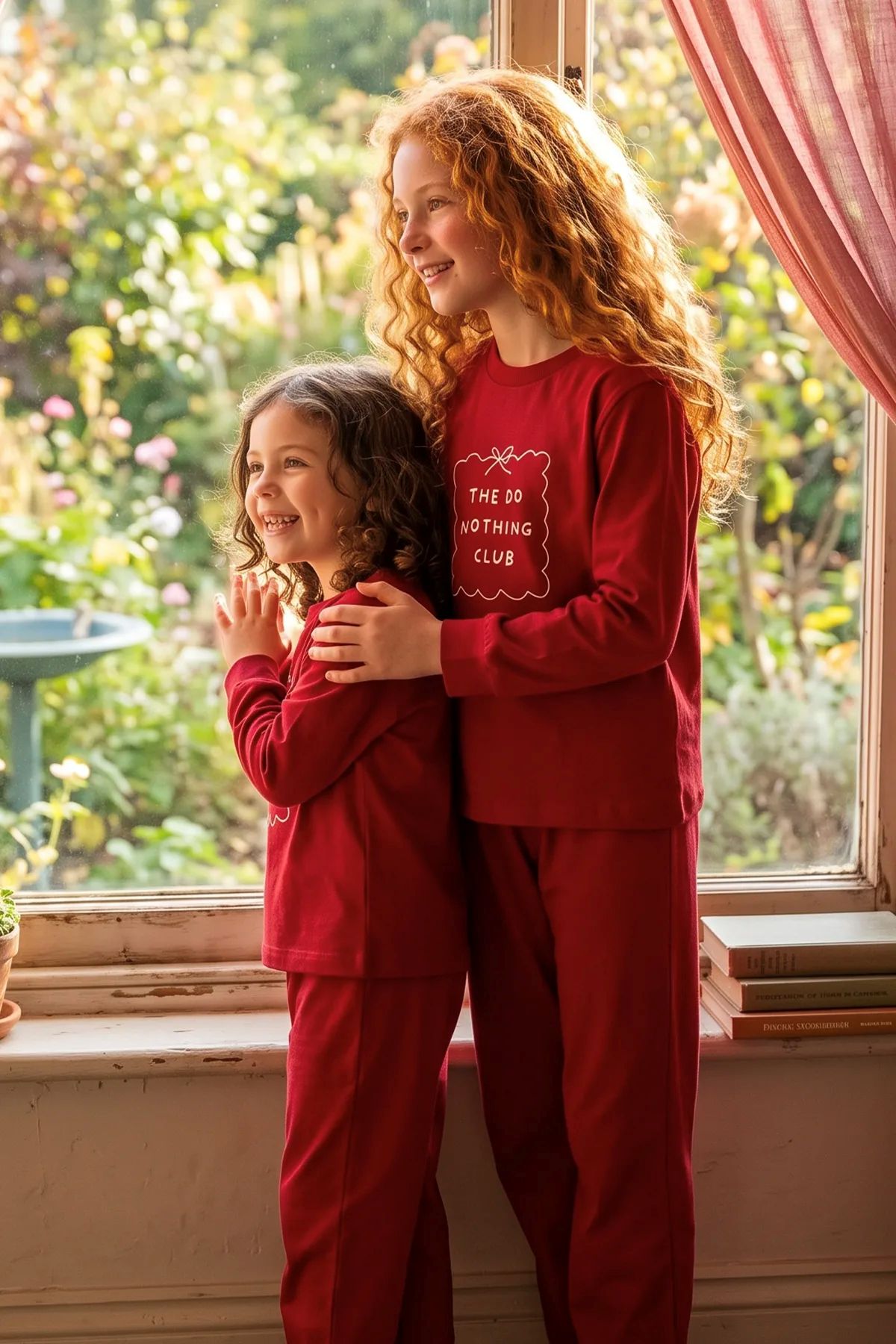 Kız Çocuk The Do Nothing Club Baskılı Uzun Kollu Pijama Takımı