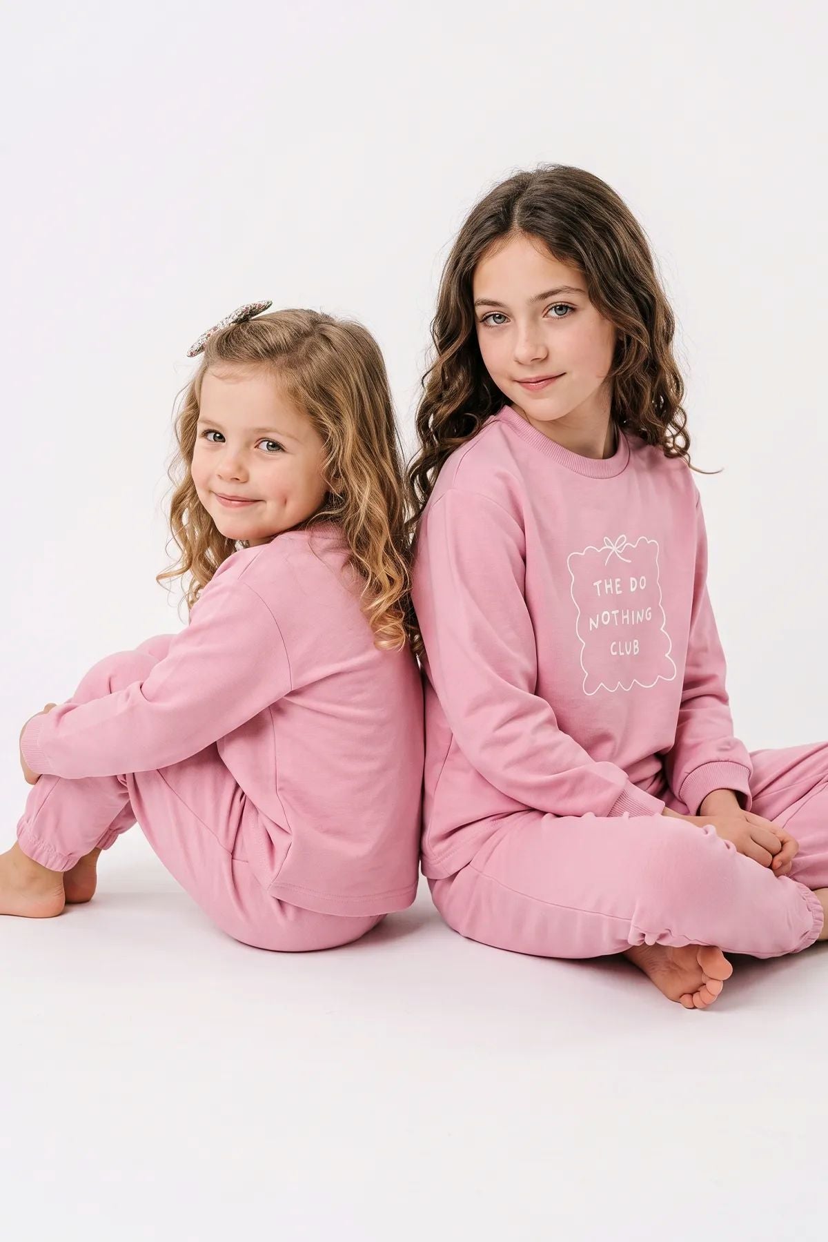 Kız Çocuk The Do Nothing Club Baskılı Uzun Kollu Pijama Takımı