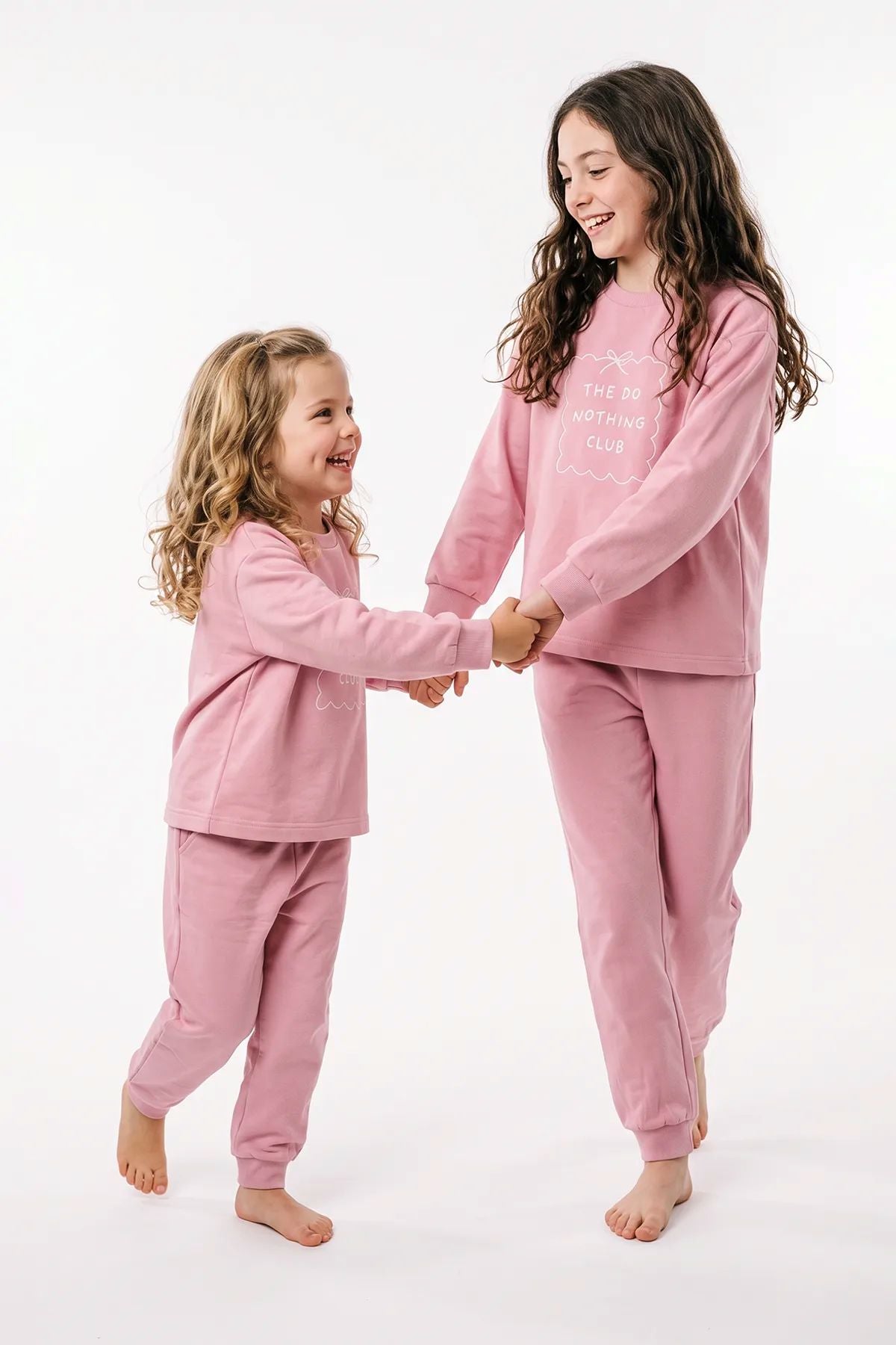 Kız Çocuk The Do Nothing Club Baskılı Uzun Kollu Pijama Takımı