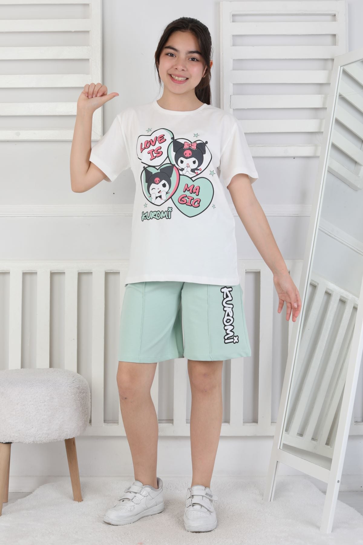 Love Is Kız Çocuk Üst Süprem Alt 2 İp Şort Takım