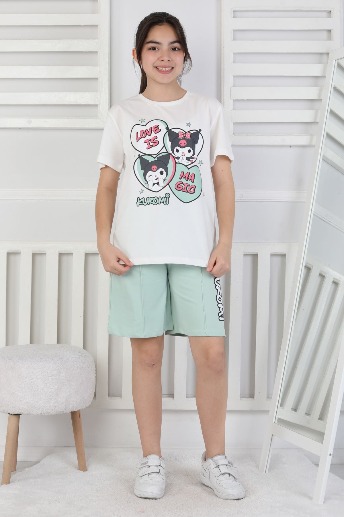 Love Is Kız Çocuk Üst Süprem Alt 2 İp Şort Takım