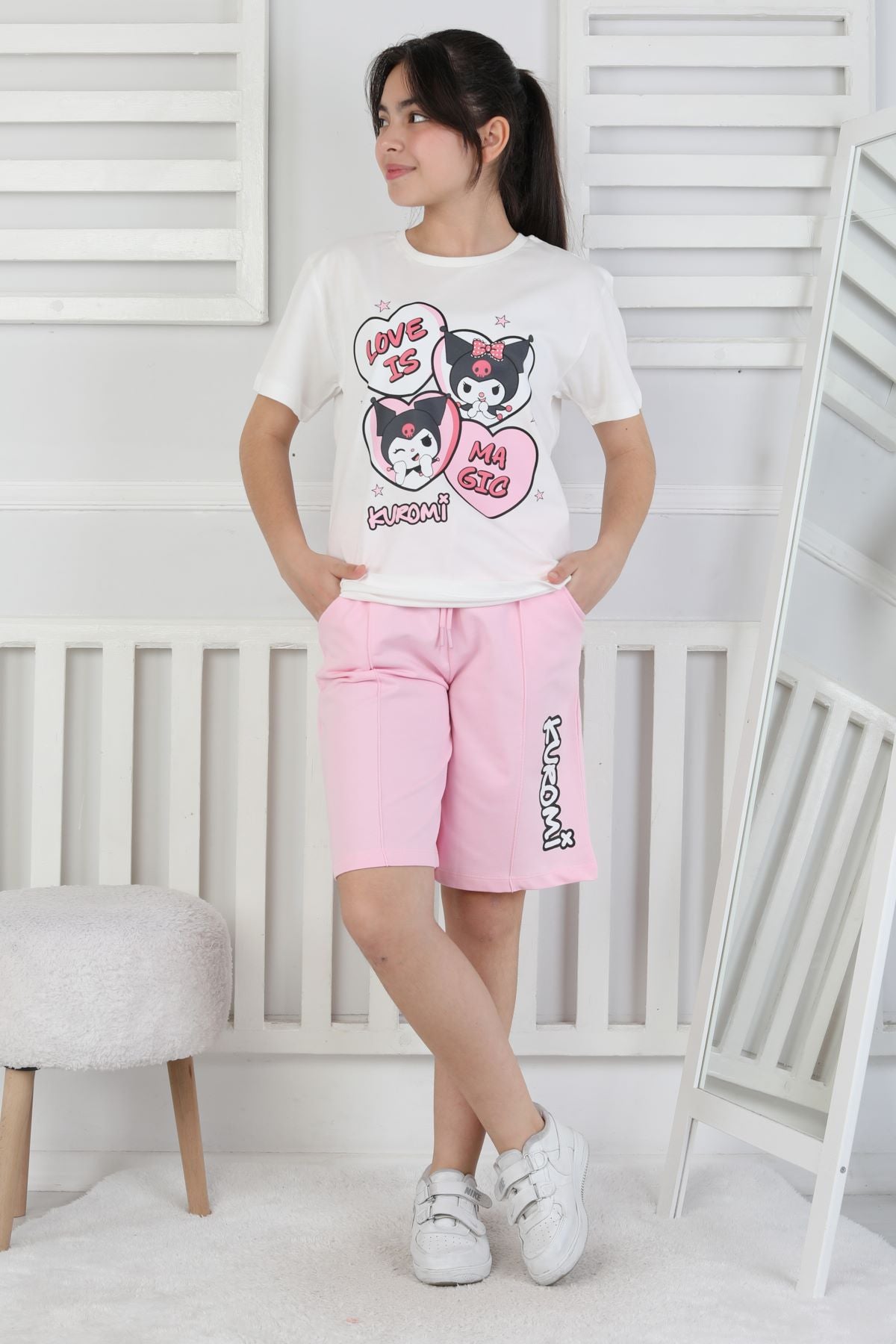 Love Is Kız Çocuk Üst Süprem Alt 2 İp Şort Takım