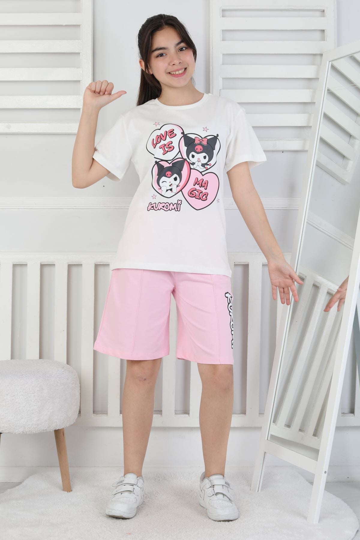 Love Is Kız Çocuk Üst Süprem Alt 2 İp Şort Takım