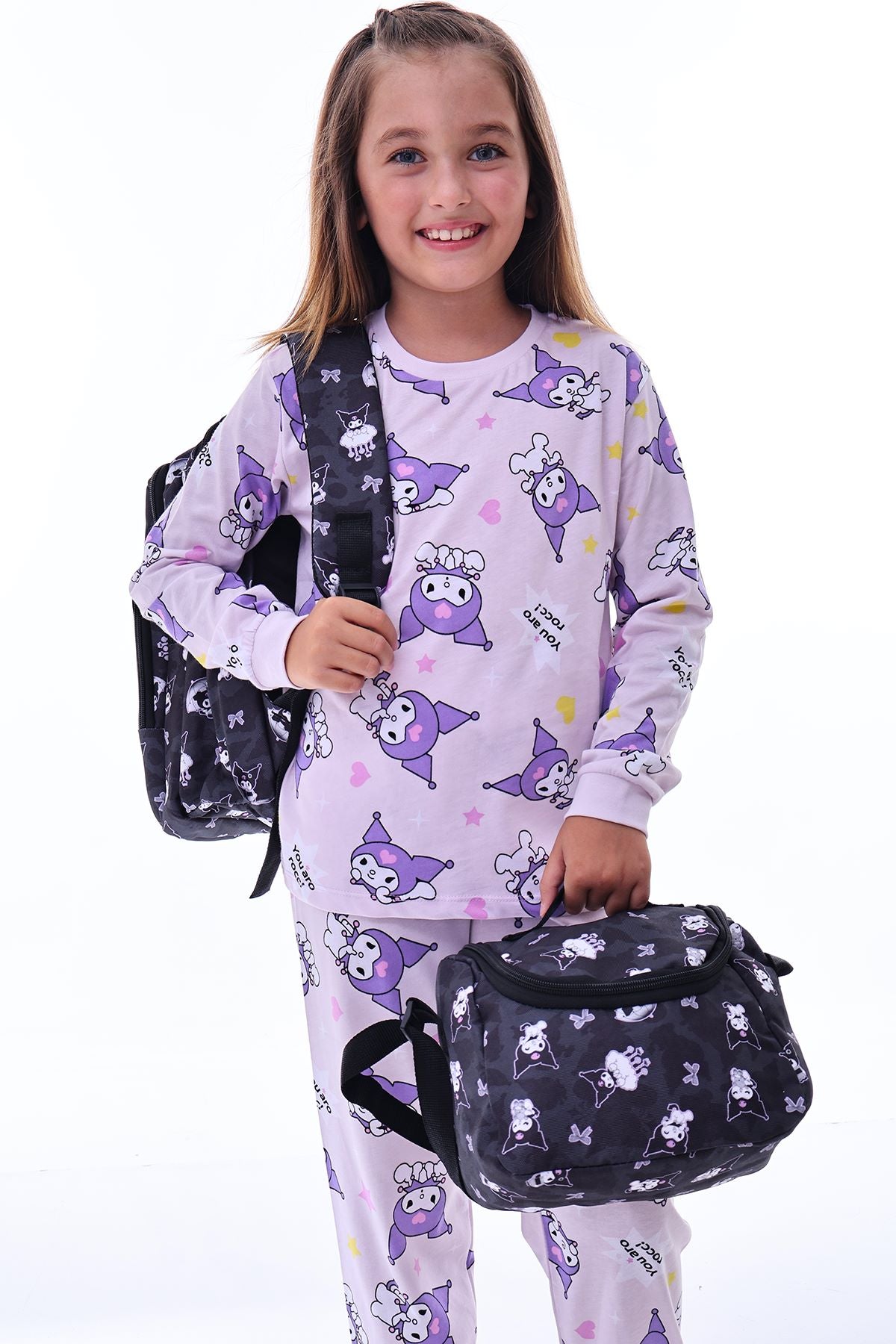 Kuromi İle Okula Dönüş Seti ( Sırt Çantası - Beslenme Çantası - Kalemlik )