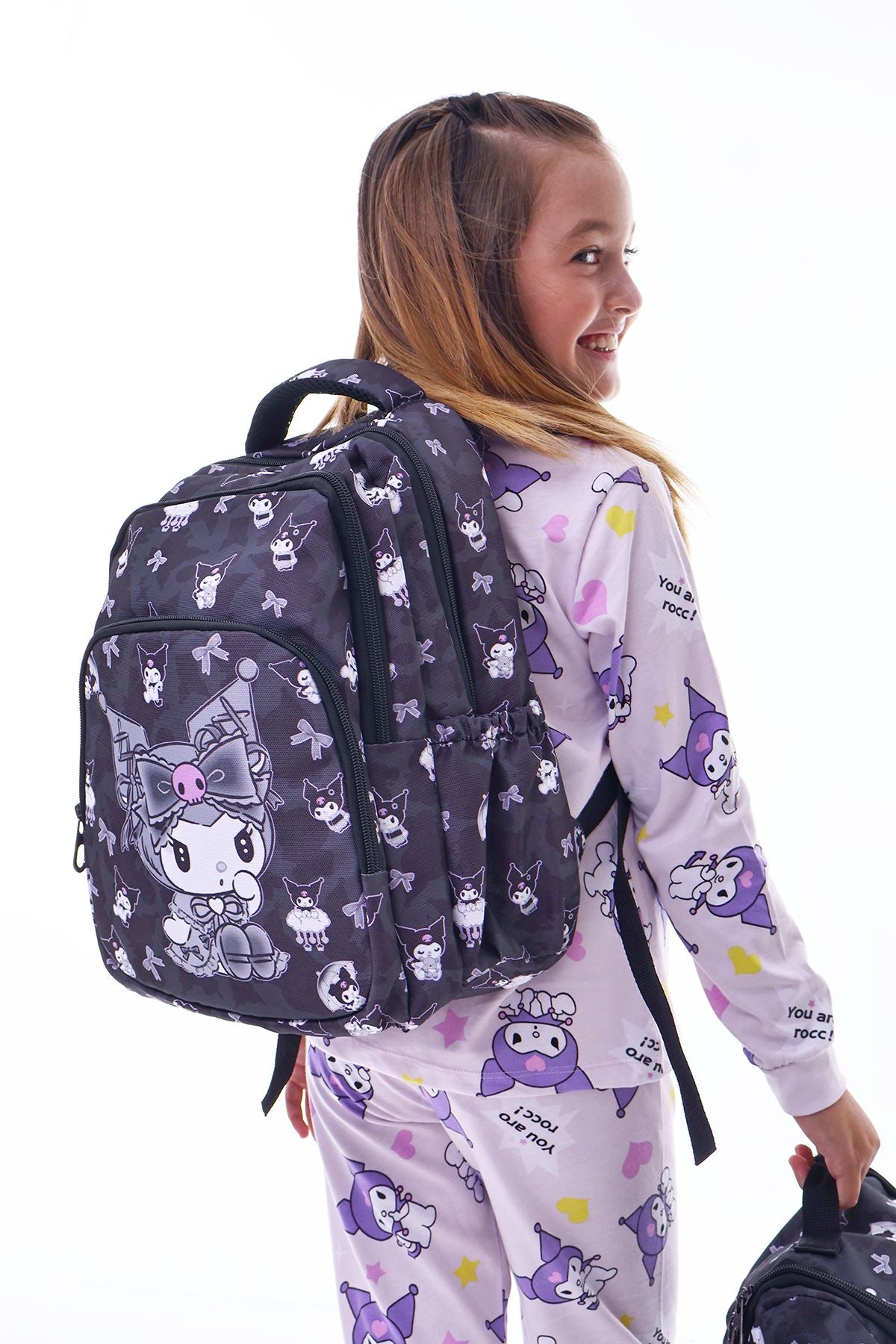 Kuromi İle Okula Dönüş Seti ( Sırt Çantası - Beslenme Çantası - Kalemlik )