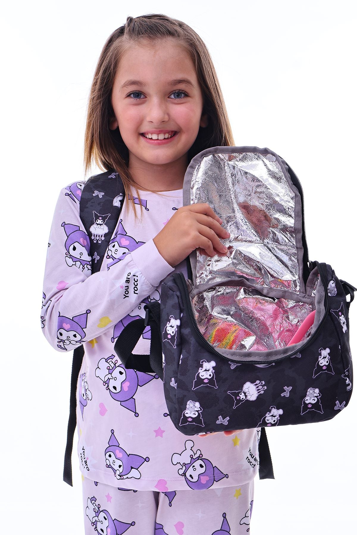 Kuromi İle Okula Dönüş Seti ( Sırt Çantası - Beslenme Çantası - Kalemlik )