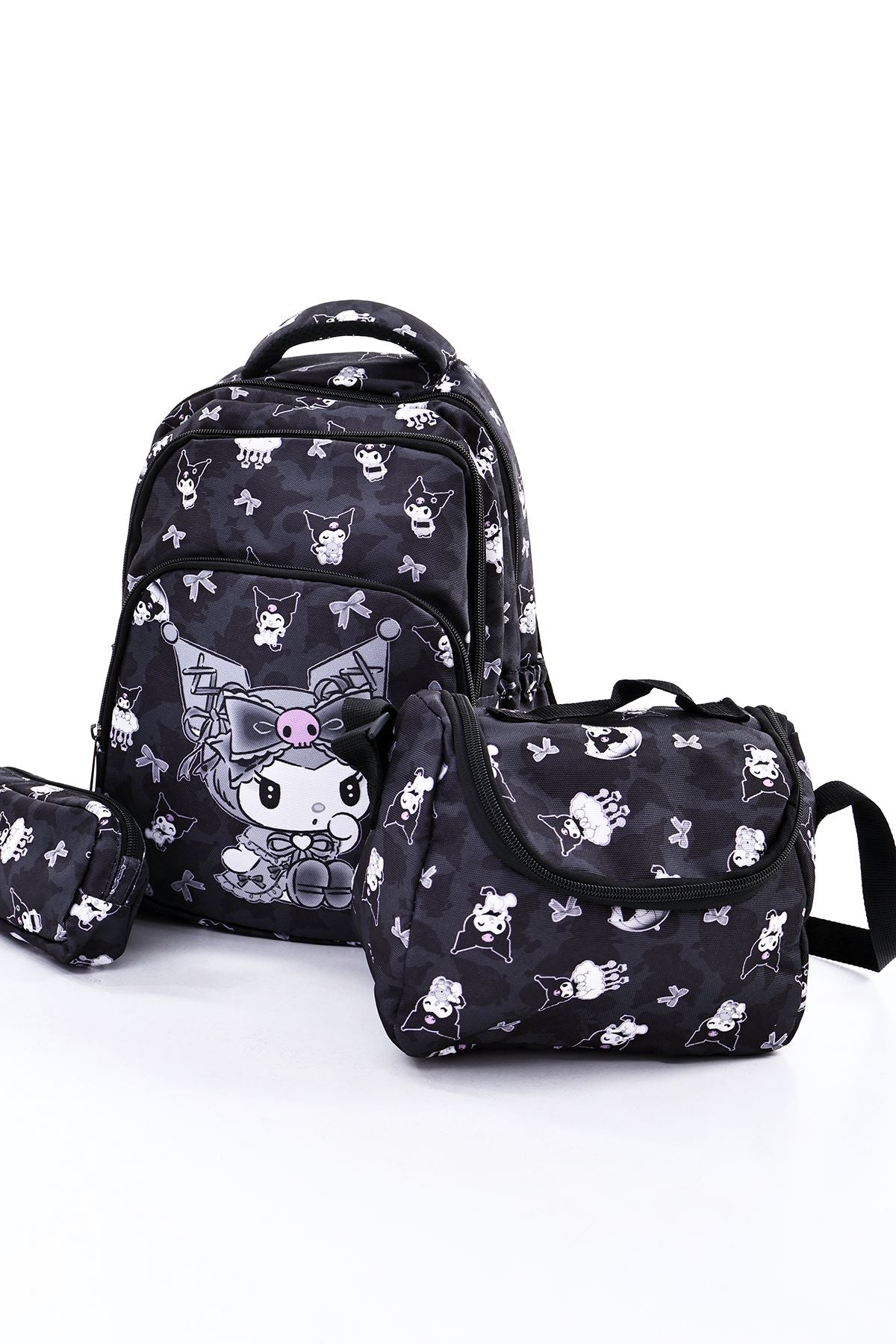 Kuromi İle Okula Dönüş Seti ( Sırt Çantası - Beslenme Çantası - Kalemlik )