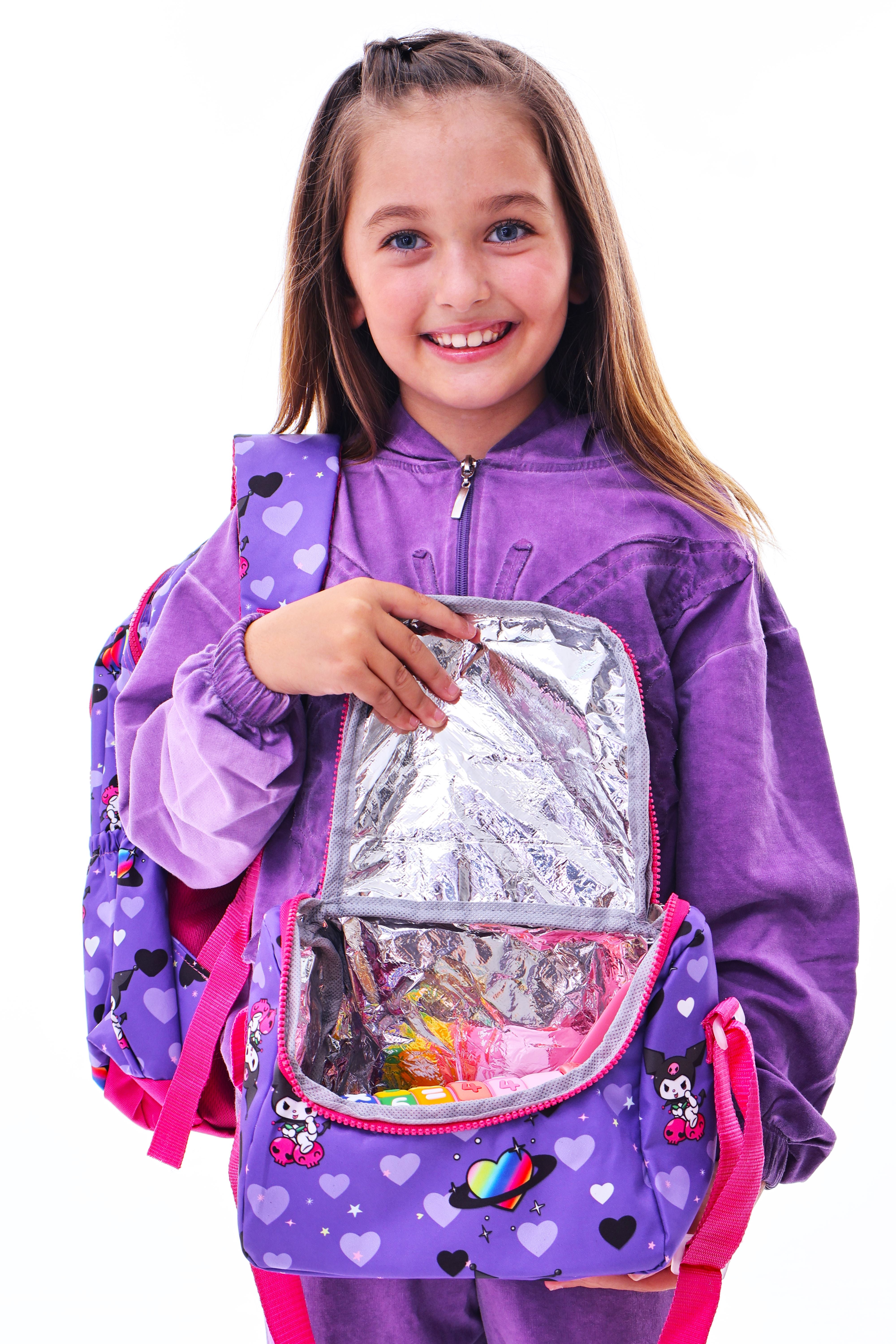 Kuromi İle Okula Dönüş Seti ( Sırt Çantası - Beslenme Çantası - Kalemlik )