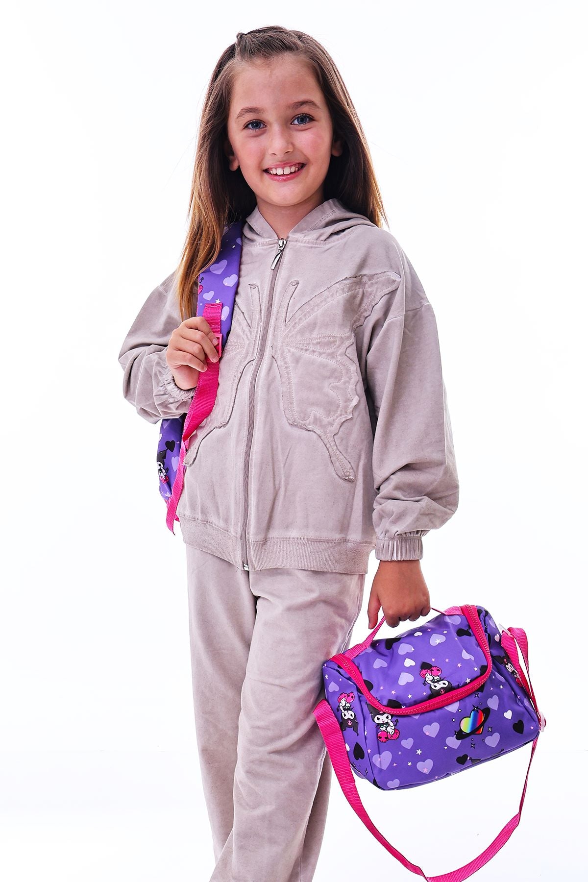 Kuromi İle Okula Dönüş Seti ( Sırt Çantası - Beslenme Çantası - Kalemlik )