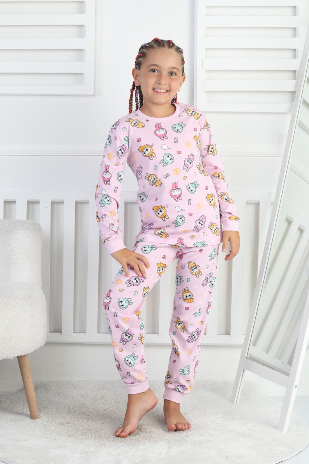 Labubu Desenli Kız Çocuk Takımı