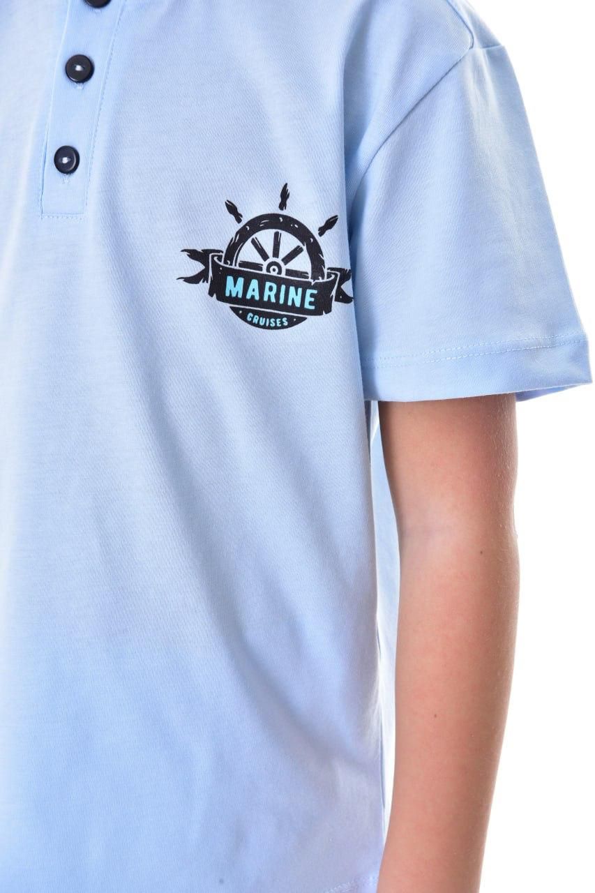 Marine Dümen Desenli Erkek Çocuk Şort Tkımı