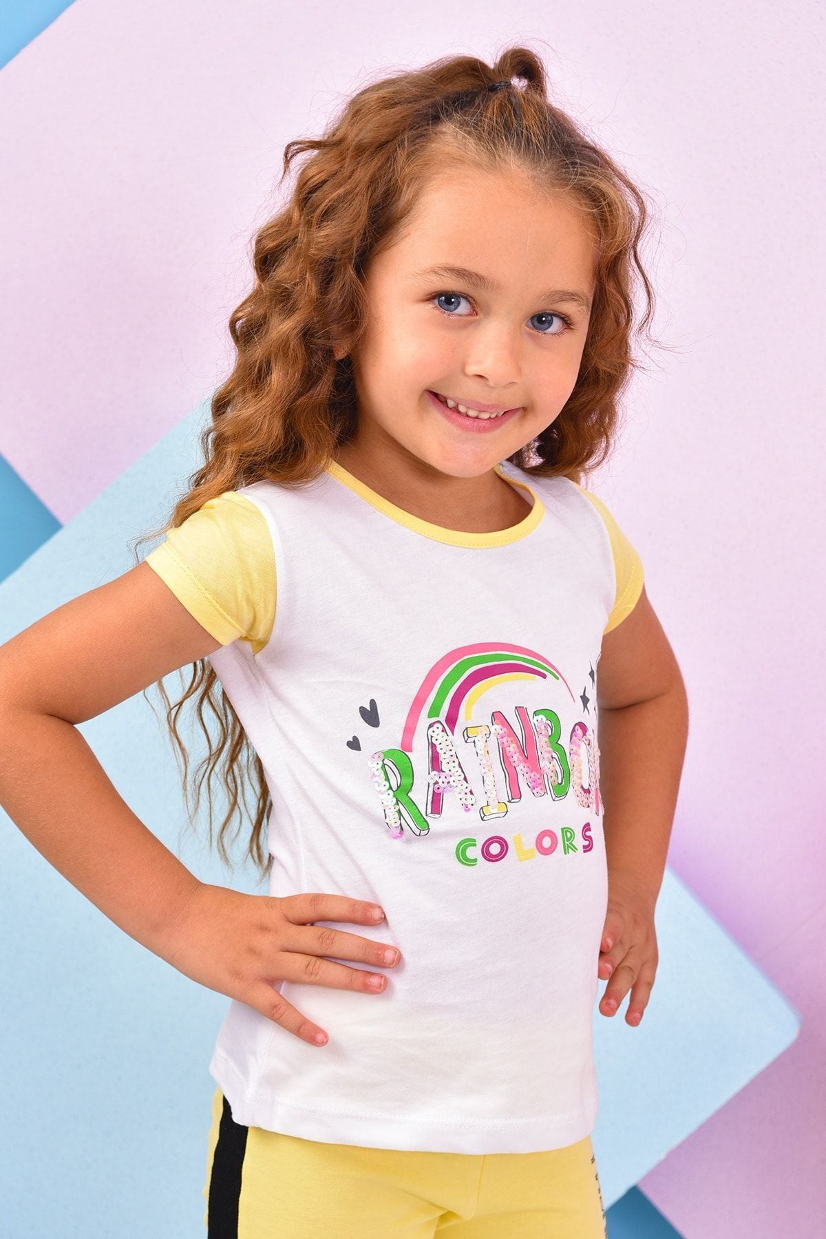 Rainbow Kız Çocuk T-Shirt