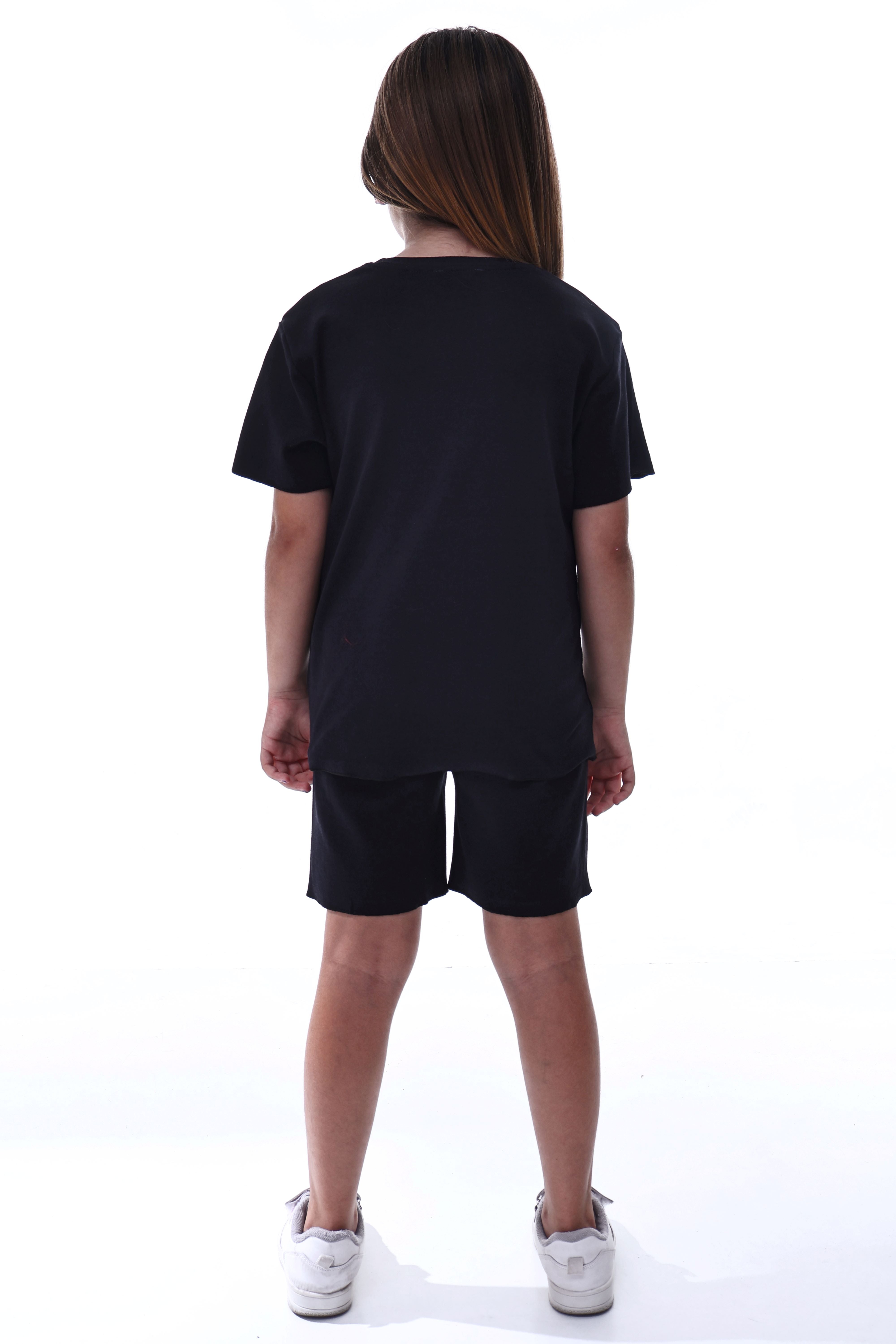 Ribana Beybi Overlok Detaylı Kuromi Nakışlı Alt-Üst Takım