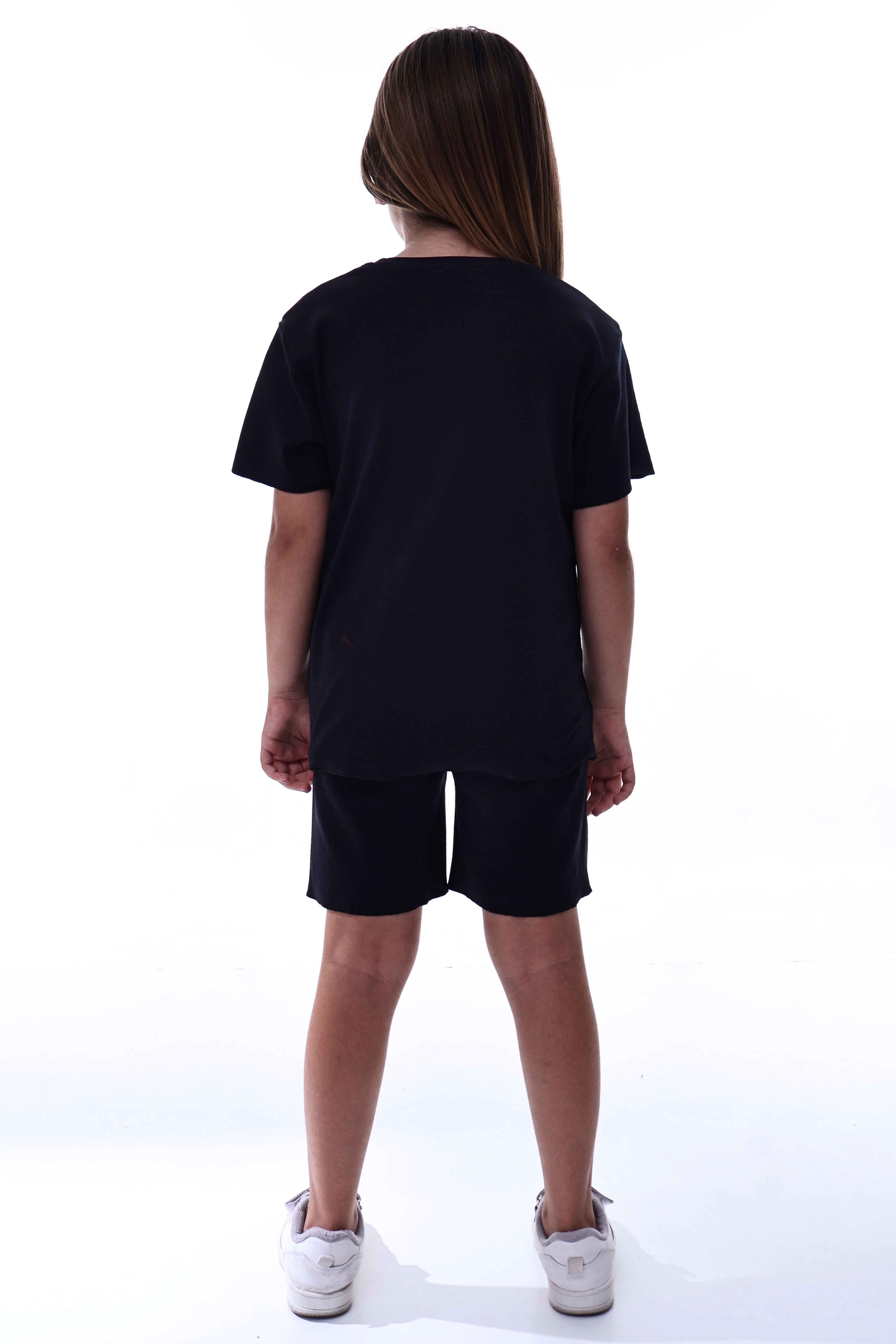 Ribana Beybi Overlok Detaylı Kuromi Nakışlı Alt-Üst Takım